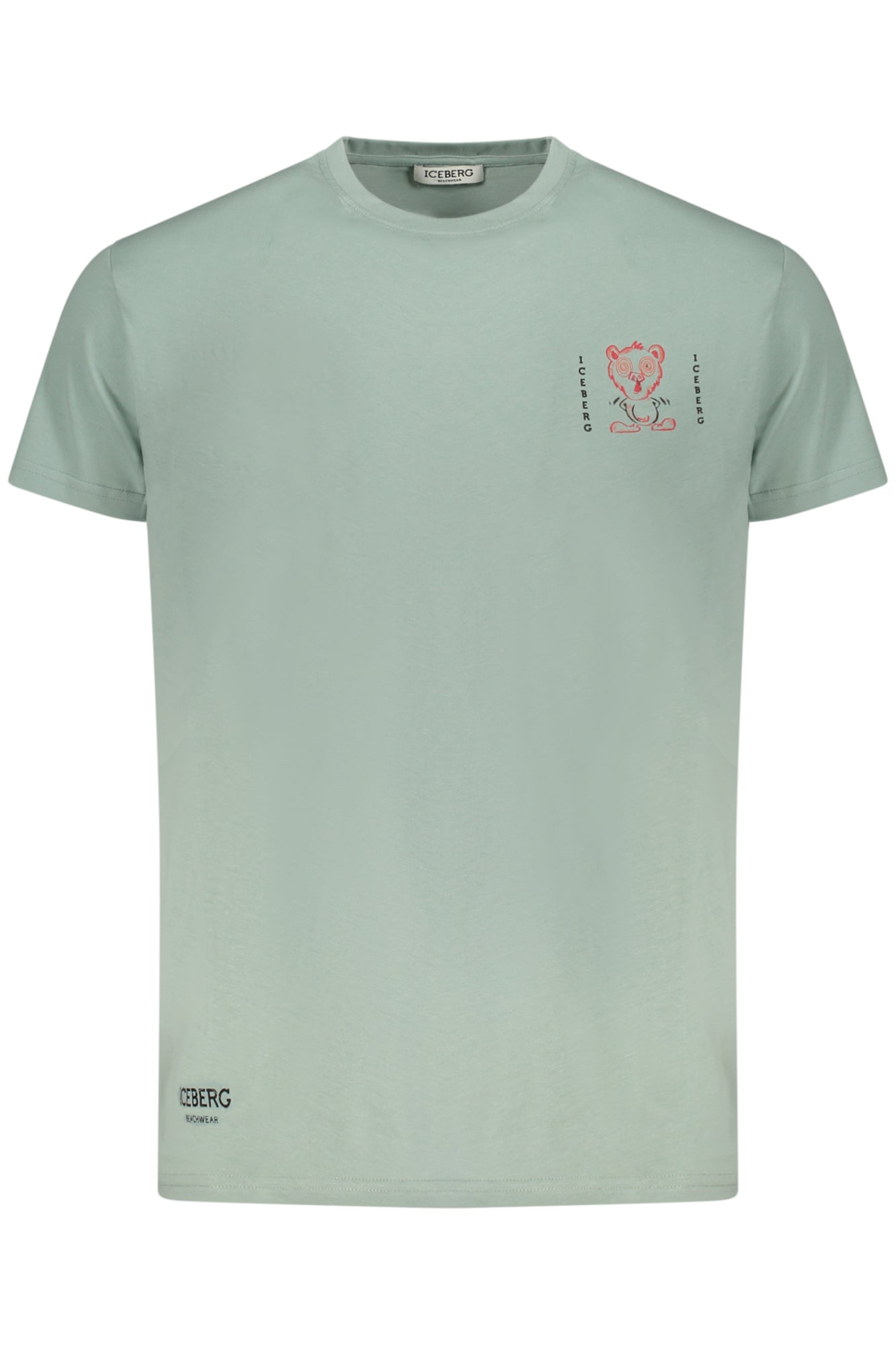 ICE25MTS02_VEMINT – Grünes Herren-T-Shirt mit Rundhals und Print - Kurzarm Style – Größe: S, M, L, XL, 2XL – Farbe: Verde