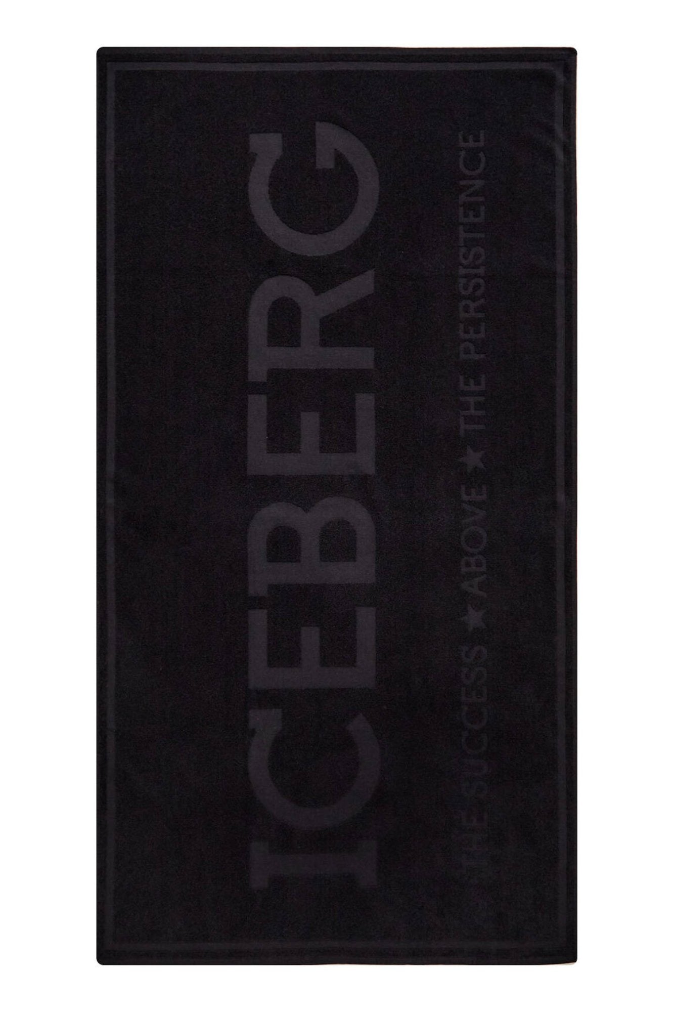 ICE25TW01_NEBLACK – Hochwertiges Schwarzes Strandtuch für Herren, 90x170 cm mit Logo – Größe: UNI – Farbe: Nero