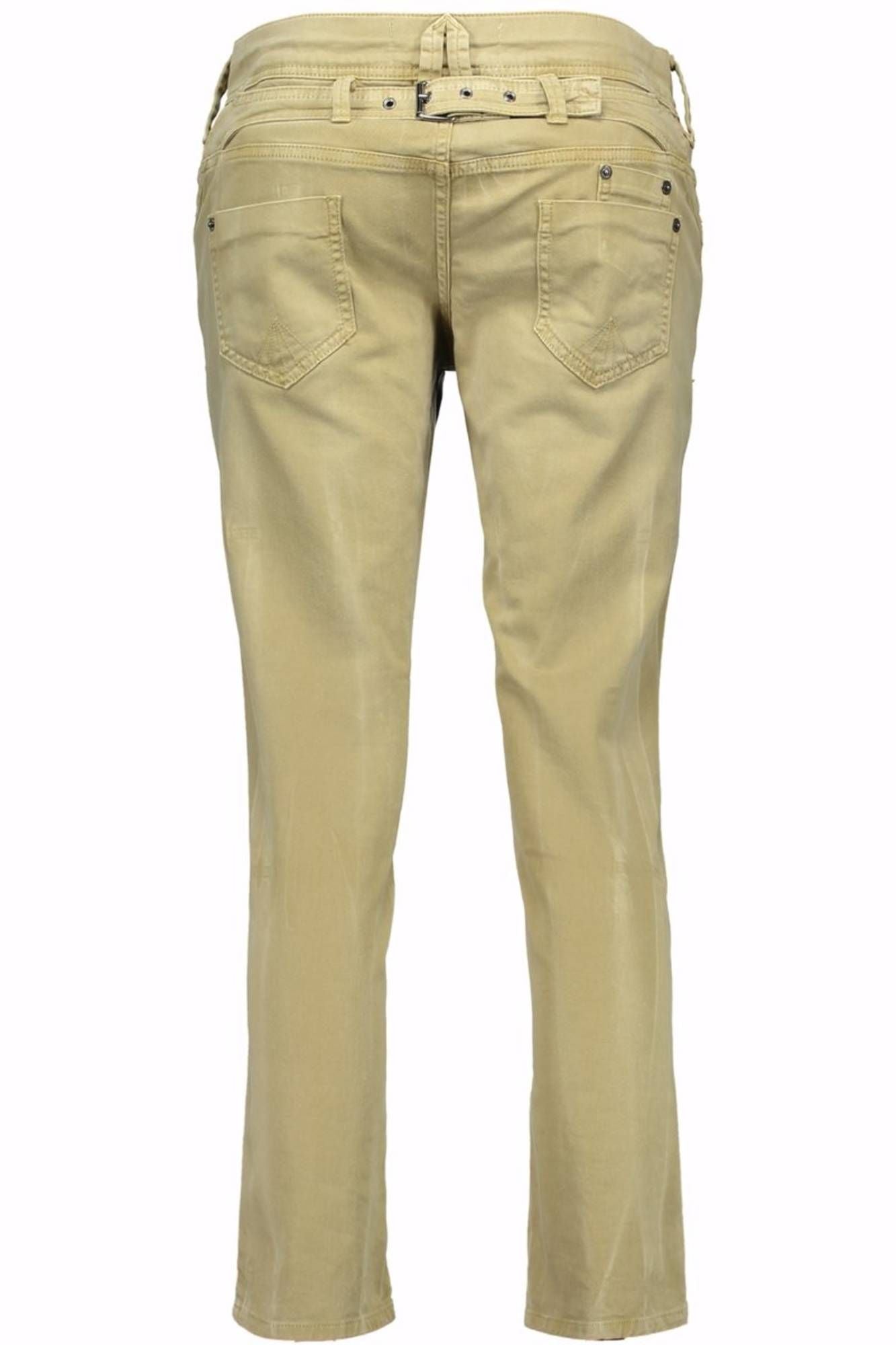 34-XR7007-70853-1-XLX_VERDE_250 – Damen Knielange Hose Grün mit 6 Taschen und Gewaschener Effekt – Größe: 24, 28 – Farbe: Verde