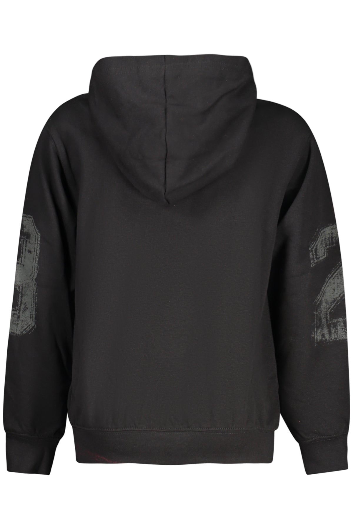 95F099_NE023BLA – Kinder Schwarz Hoodie mit Tasche & Druck - Angeraut & Ohne Reißverschluss – Größe: 8-10A, 10-12A, 12-13A, 13-15A – Farbe: Nero