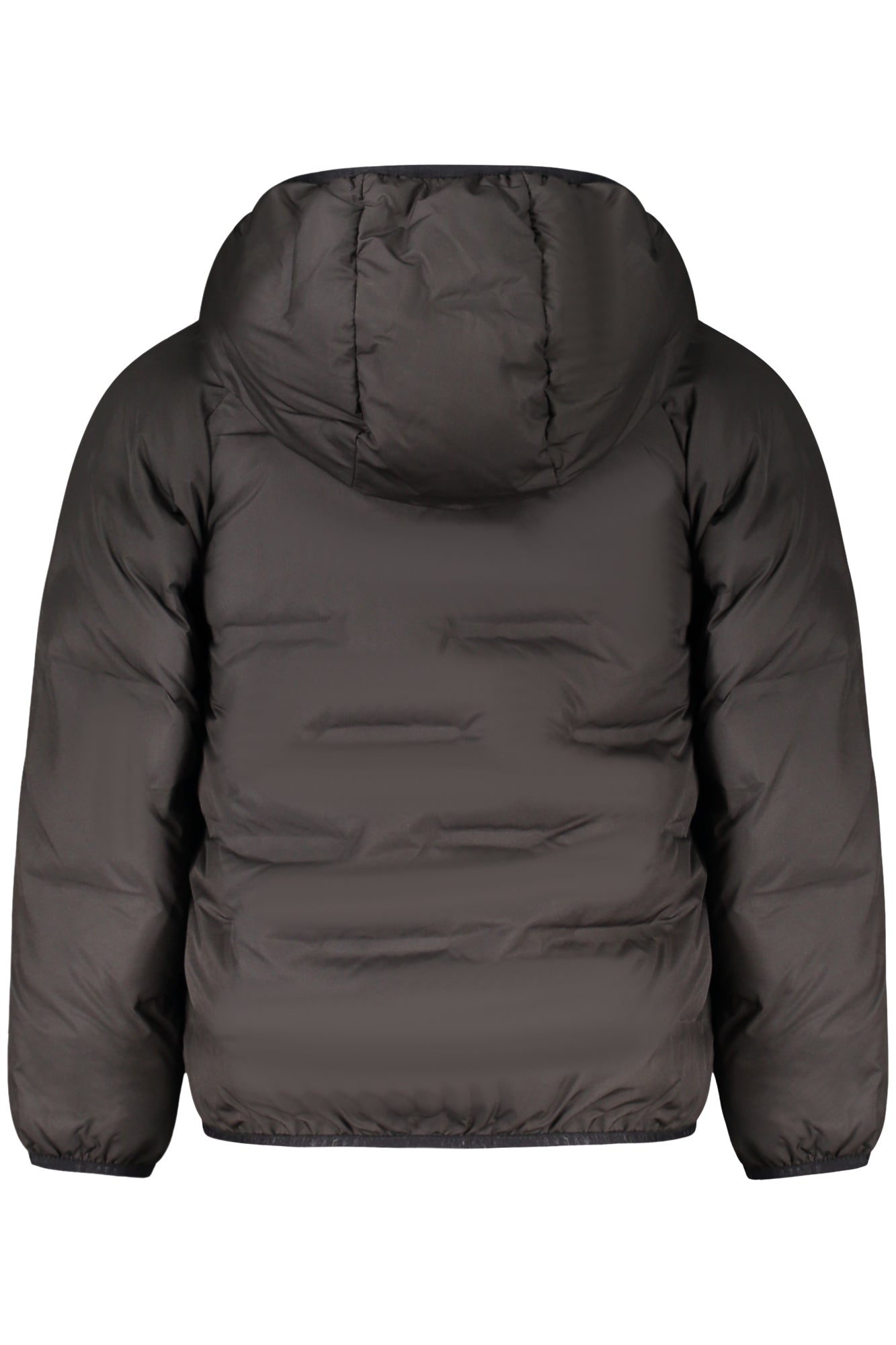 85D194_NEBLACK – Herrenjacke Schwarz mit Kapuze und Applikation - Stilvoll & Praktisch – Größe: 6A, 5A, 4A – Farbe: Nero