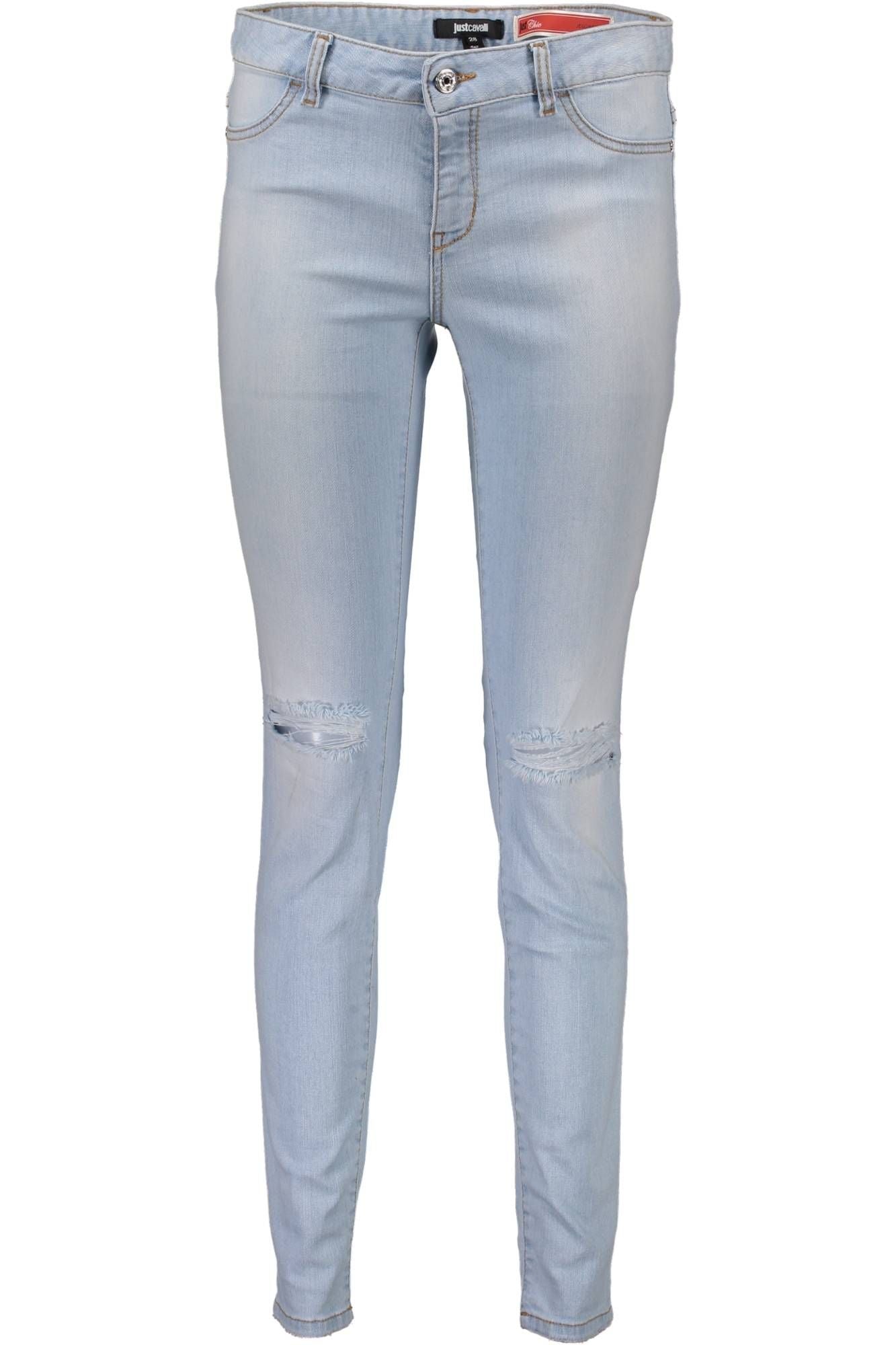 S04LA0117_AZZURRO_478 – Damen Jeans Blau: Verwaschener & Abgenutzter Look mit Einlagen – Größe: 25, 28, 29, 30, 31 – Farbe: Azzurro