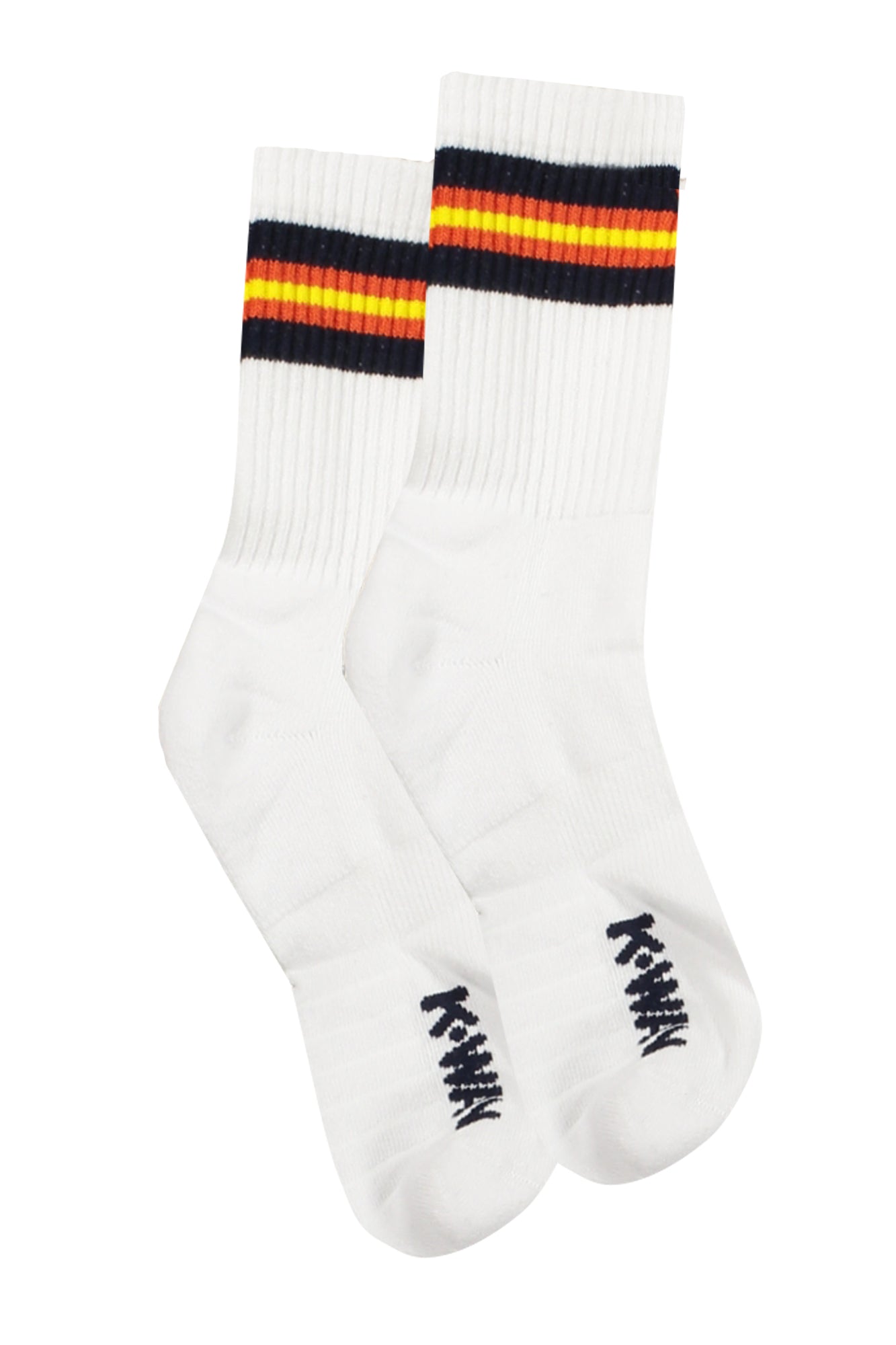 K4121IWANSELMO_BIS09 – Zweierpack weiße Sportsocken für Herren, kurze Passform, mit Logo – Größe: S, M, L, XL – Farbe: Bianco
