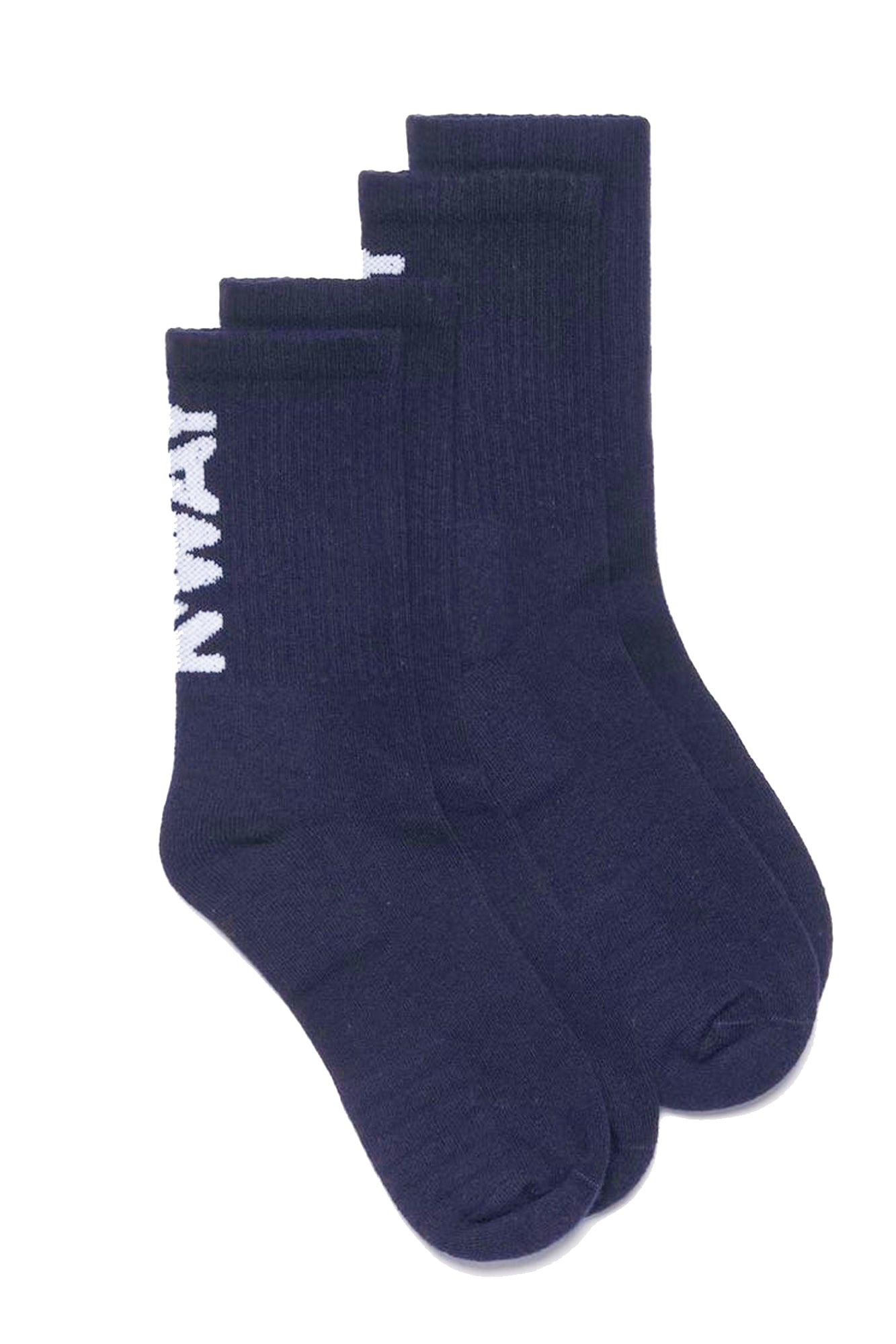 K4121IWANSELMO_BLS12 – Blaue Kurze Sportsocken im Doppelpack mit Aufdruck für Herren – Größe: S, M, L – Farbe: Blu