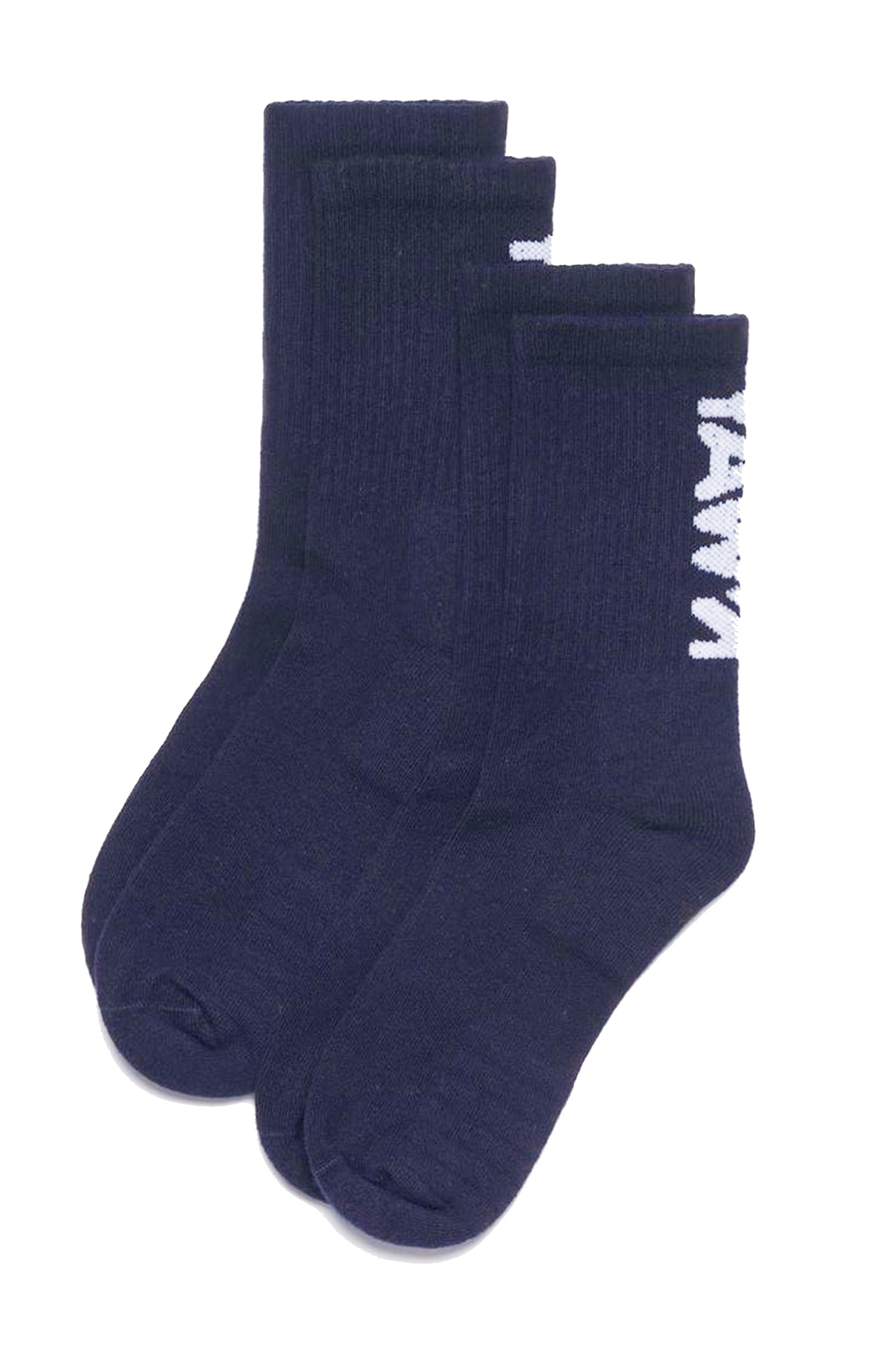 K4121IWANSELMO_BLS12 – Blaue Kurze Sportsocken im Doppelpack mit Aufdruck für Herren – Größe: S, M, L – Farbe: Blu