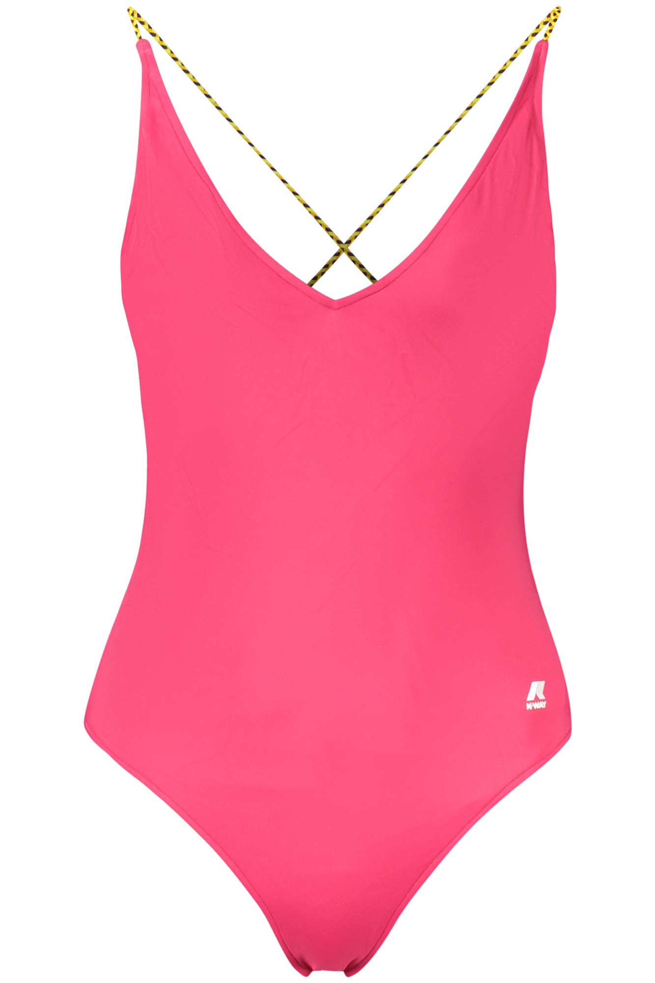 K51234WCROSEL_RSV30 – Trendiger rosa Damenanzug mit V-Ausschnitt & kontrastierenden Details – Größe: M, S, L, XL – Farbe: Rosa