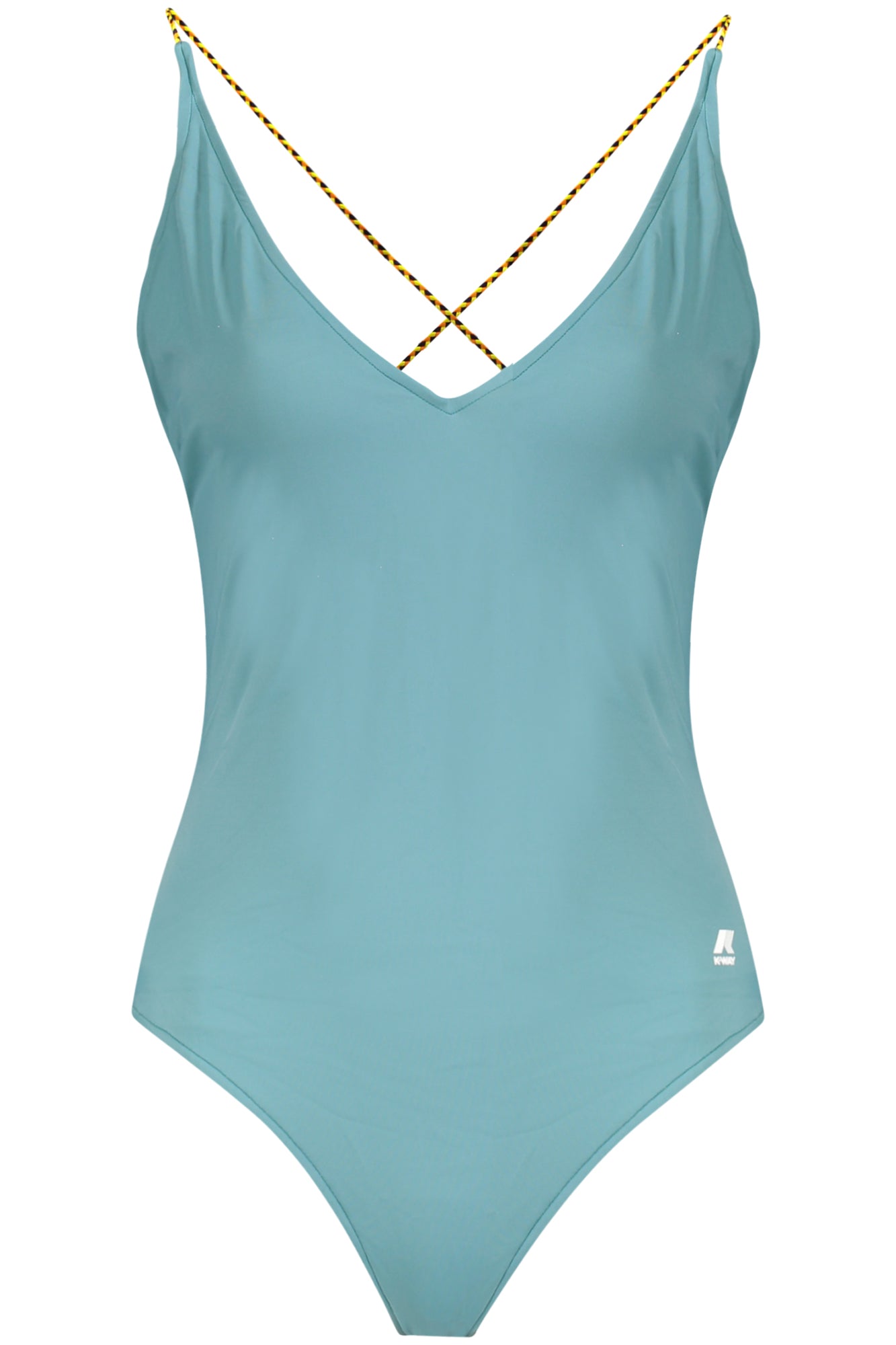 K51234WCROSEL_VEWMF – Damen Einteiler Grün mit V-Ausschnitt & Kontrastdetails – Sommermode – Größe: L, S, XL – Farbe: Verde