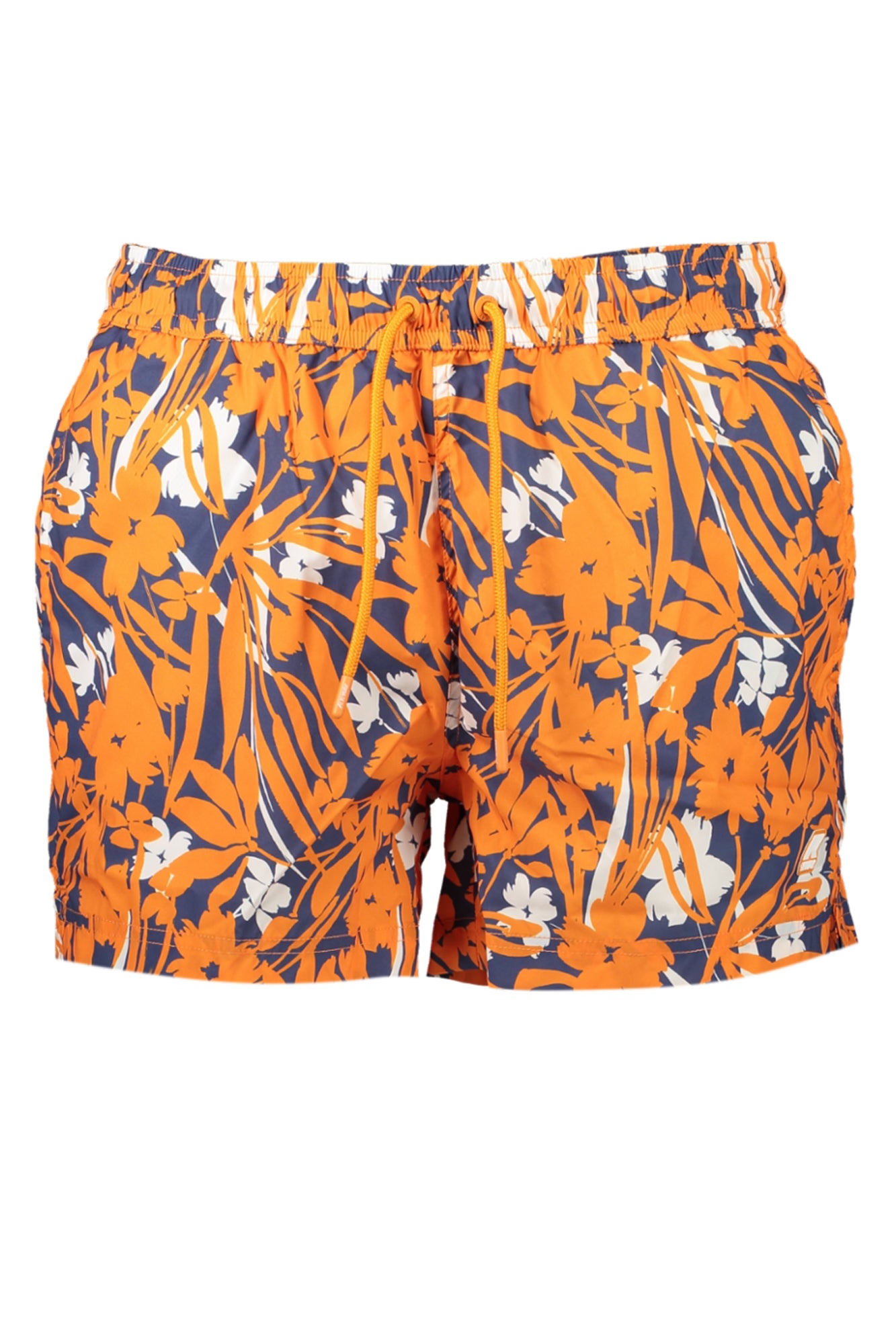 K2128EWAIRYGRAPHIC_ARAIC – Herren Badehose Orange mit Innenslip & Taschen – Kontrastdetails – Größe: S, M, L – Farbe: Arancione