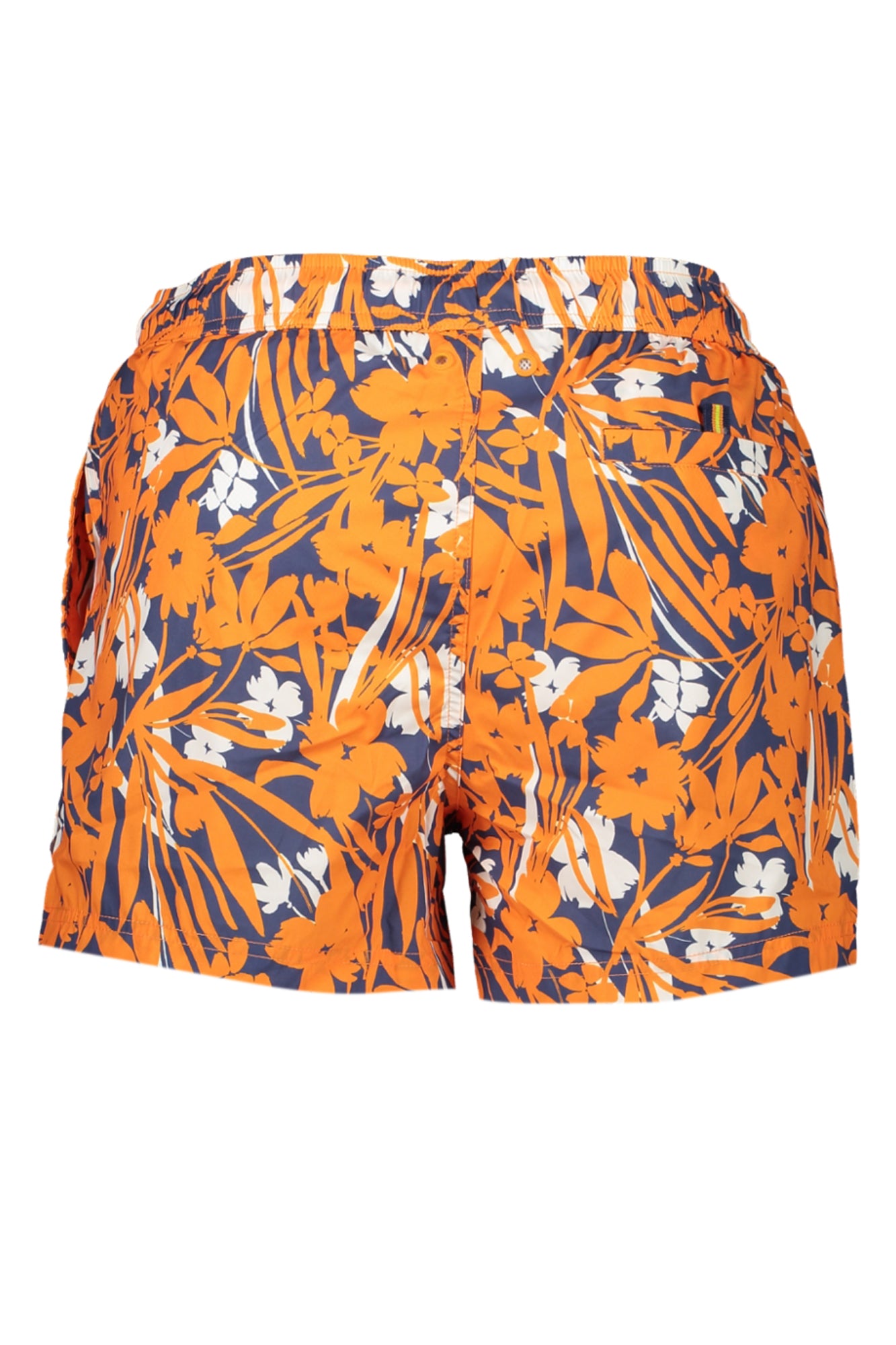 K2128EWAIRYGRAPHIC_ARAIC – Herren Badehose Orange mit Innenslip & Taschen – Kontrastdetails – Größe: S, M, L – Farbe: Arancione