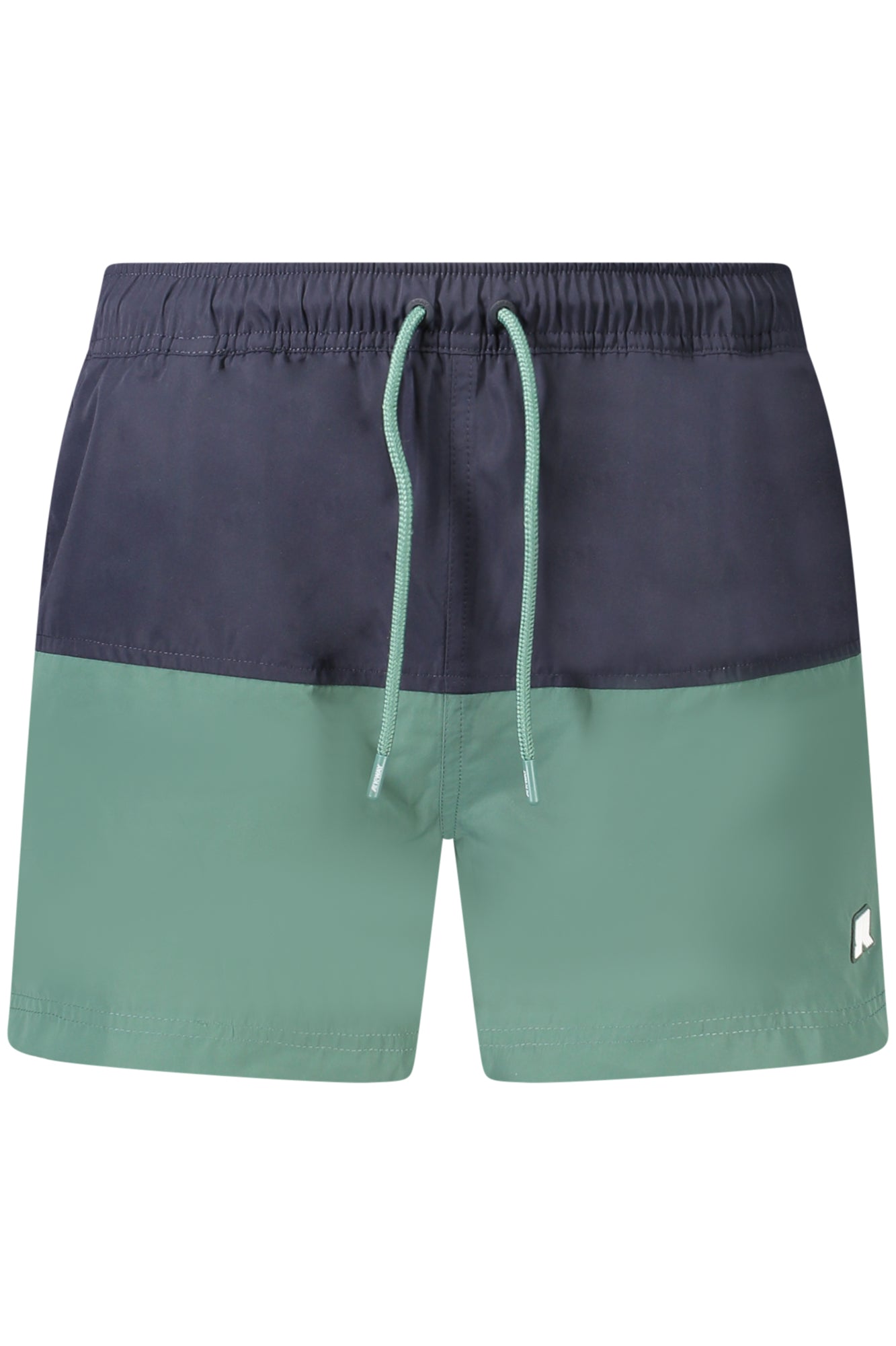 K8125VWLESLIE_BLANB – Herren Badeshorts Blau mit Grün, Elastikbund & Taschen – Größe: S, M, L – Farbe: Blu