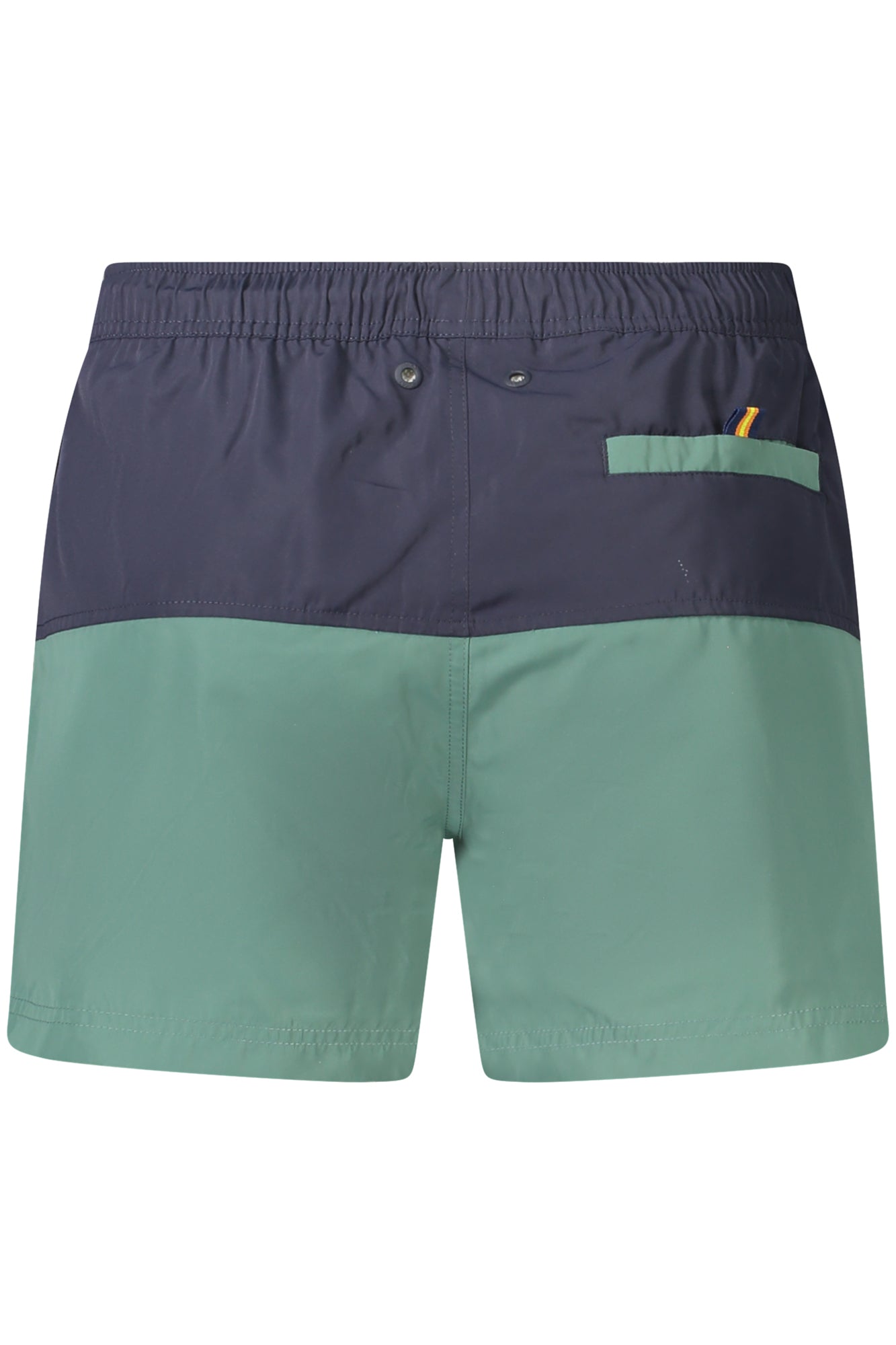K8125VWLESLIE_BLANB – Herren Badeshorts Blau mit Grün, Elastikbund & Taschen – Größe: S, M, L – Farbe: Blu
