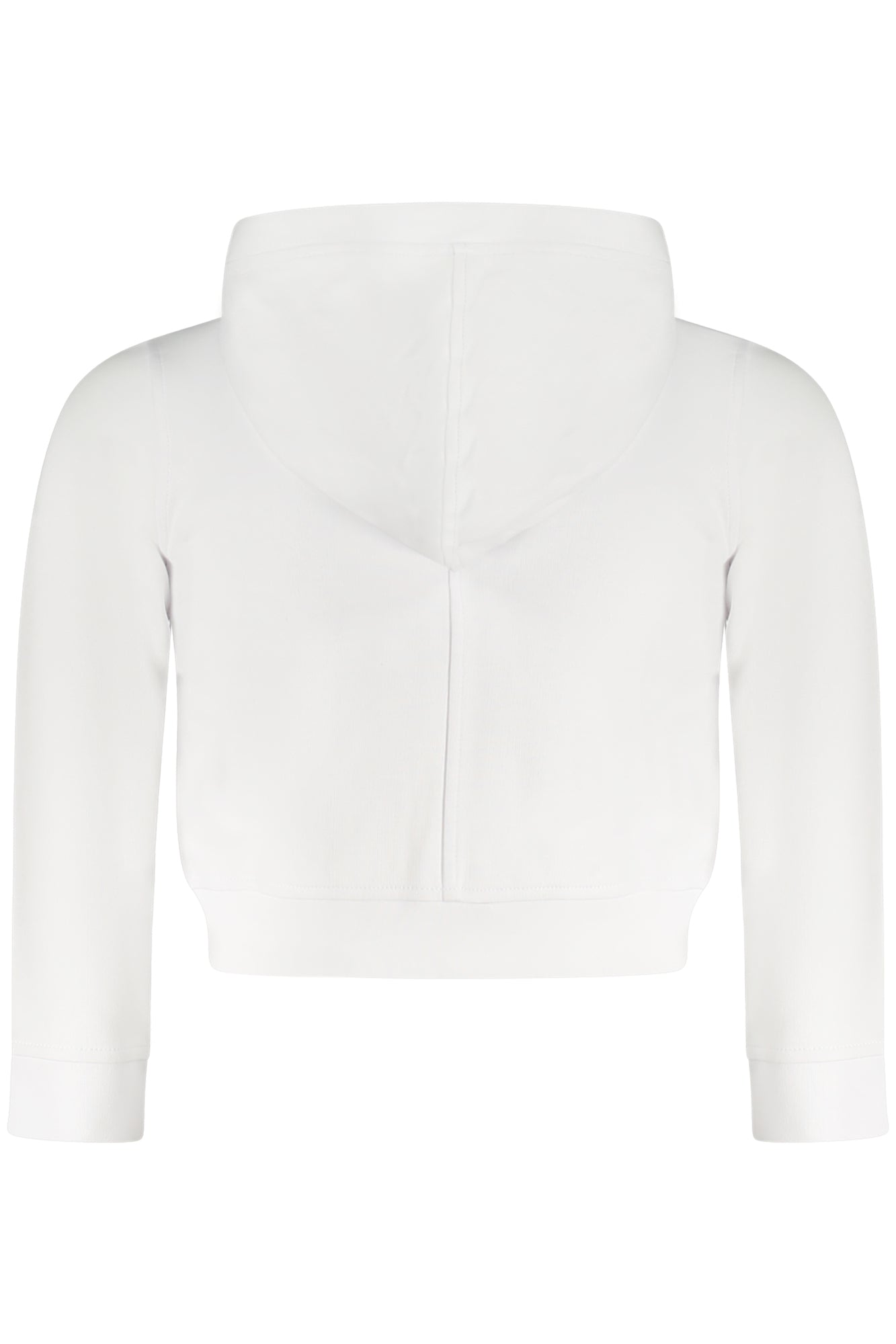 K4126YWPRENA_BI001 – Weißer Mädchen Kapuzenpullover mit Reißverschluss und Taschen – Größe: 14A, 16A, 10A, 12A, 3A, 4A – Farbe: Bianco