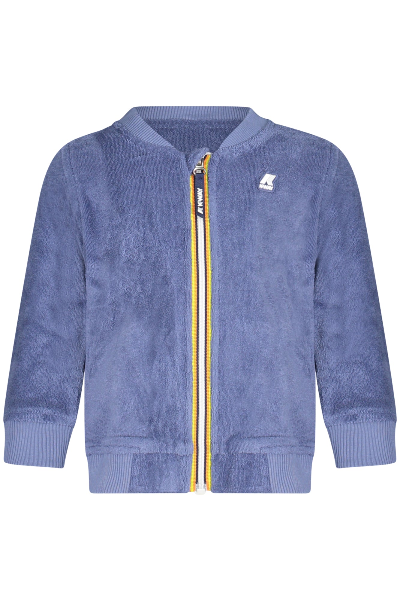 K8128UWEAMAURICE_BLP35 – Kinder-Sweatshirt Blau mit Reißverschluss und Logo-Details – Größe: 3-6M, 18M, 24M, 12M – Farbe: Blu