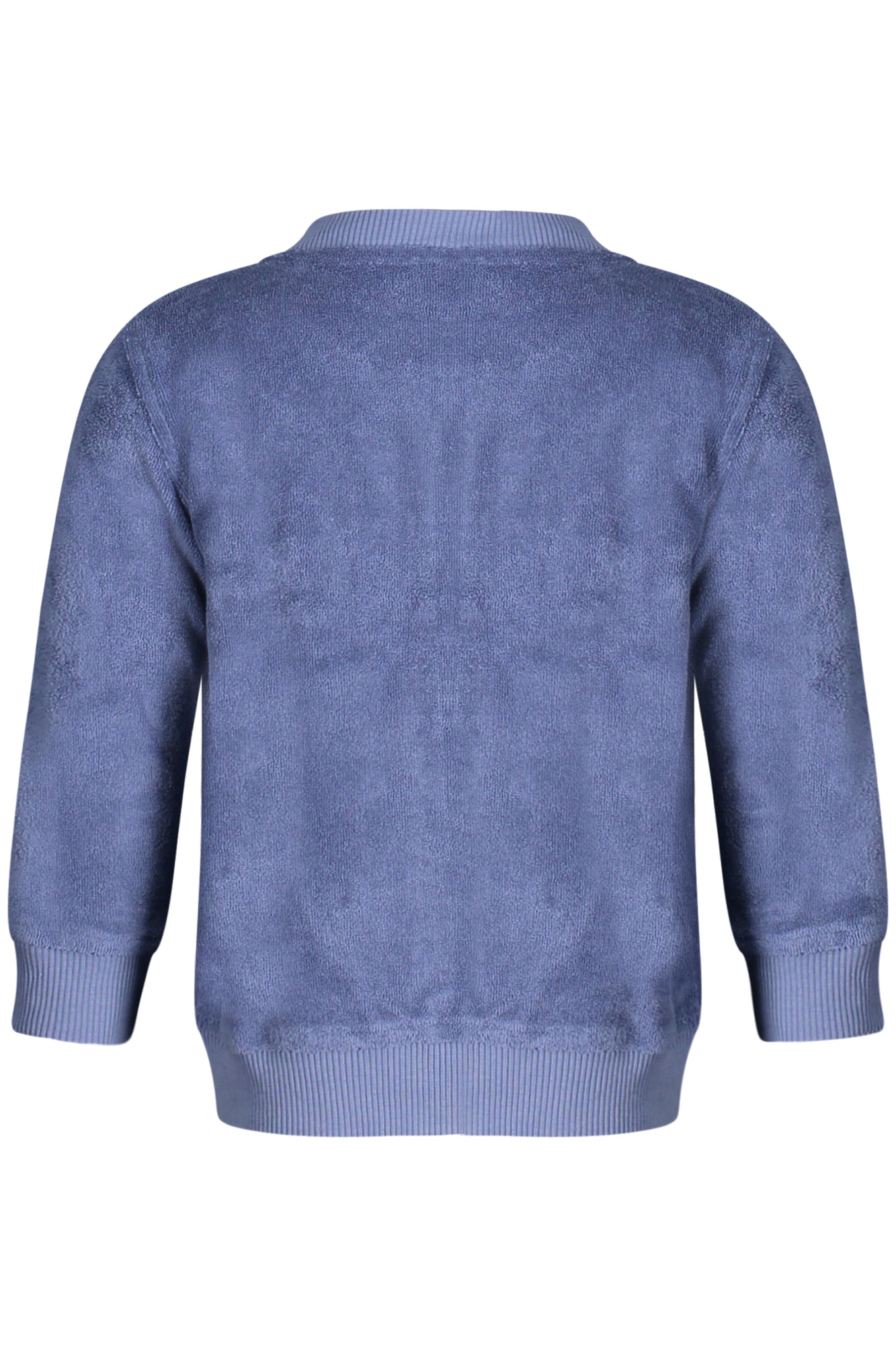 K8128UWEAMAURICE_BLP35 – Kinder-Sweatshirt Blau mit Reißverschluss und Logo-Details – Größe: 3-6M, 18M, 24M, 12M – Farbe: Blu