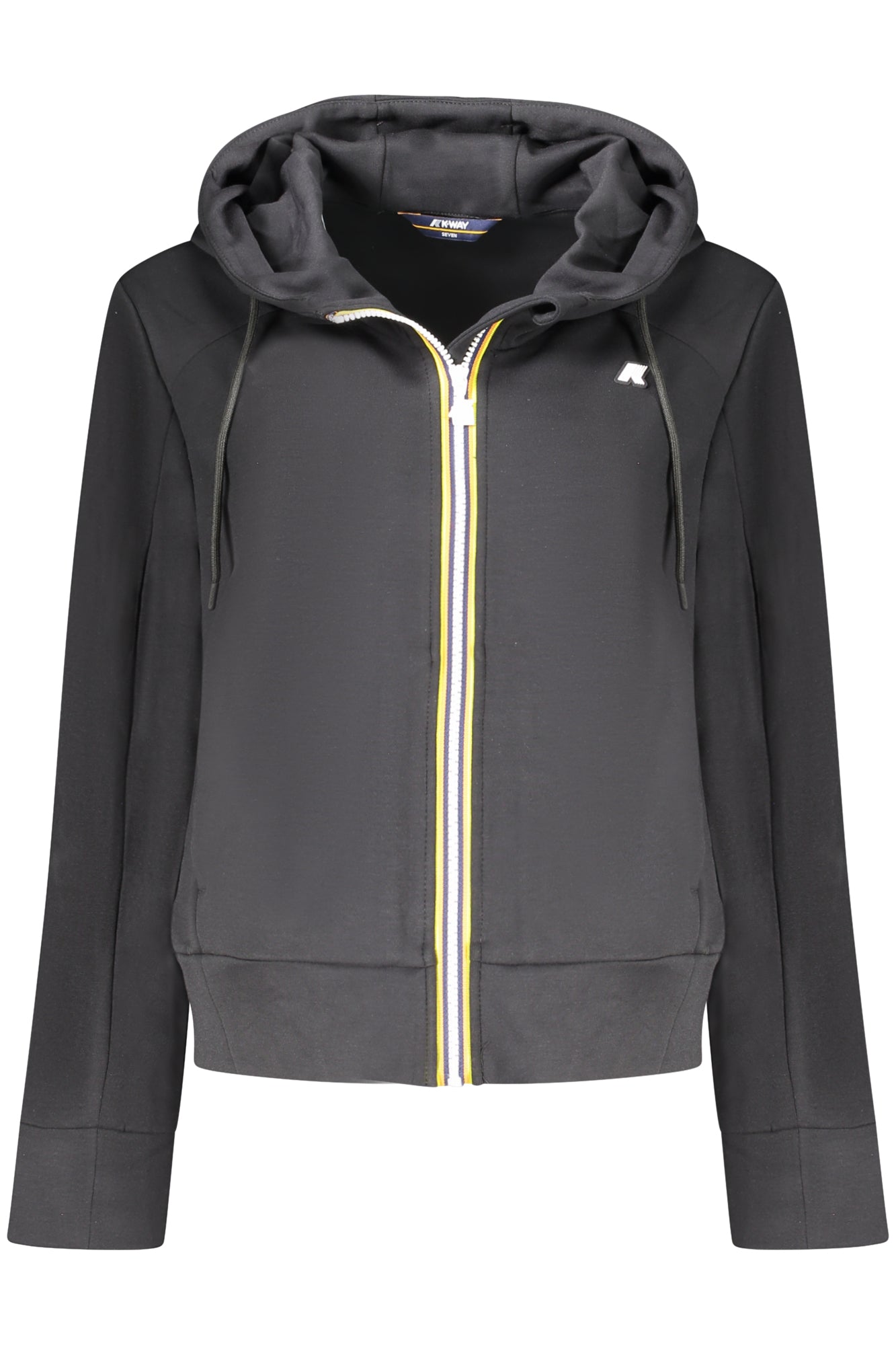 K2132CWDIVINELIGHTSPACER_NEUSY – Damen Langarm-Hoodie Schwarz mit Reißverschluss und Kapuze – Größe: XS, S, M – Farbe: Nero