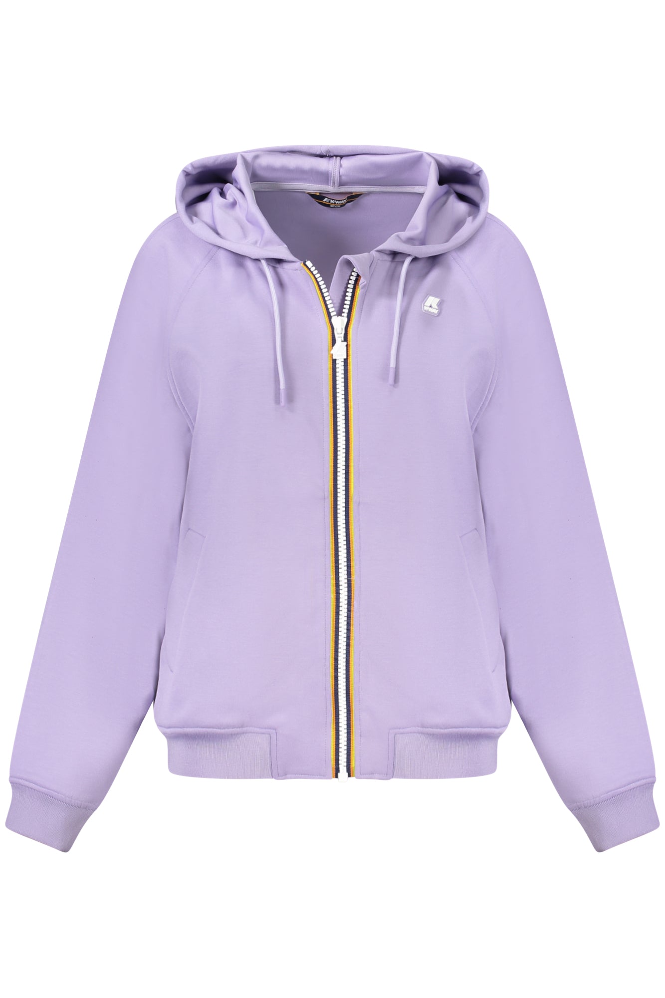 K111Q4WLYDIELIGHTSPACER_VI721 – Damen Kapuzenpullover Violett mit Reißverschluss und Kontrastdetails – Größe: M, XS, S, L – Farbe: Viola