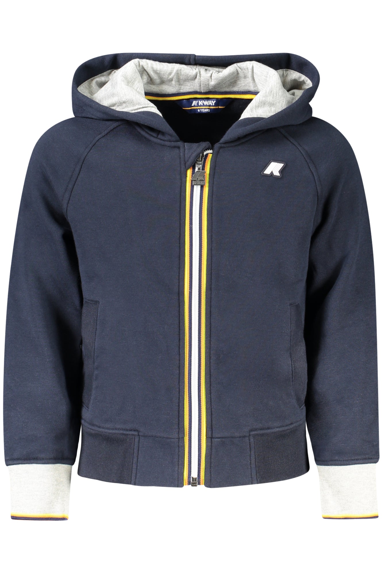 K2131QWPANTHONYSTRIPES_BLK89 – Herren Kapuzenpullover Blau mit Reißverschluss und Kontrastdetails – Größe: 8A, 6A, 12A, 10A, 14A, 4A – Farbe: Blu