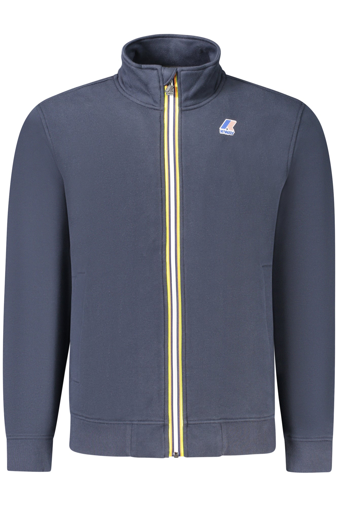 K3125VWLEVRAITARN_BLK89 – Herren Langarm Sweatshirt Blau mit Reißverschluss und Kontrastdetails – Größe: M, 2XL – Farbe: Blu