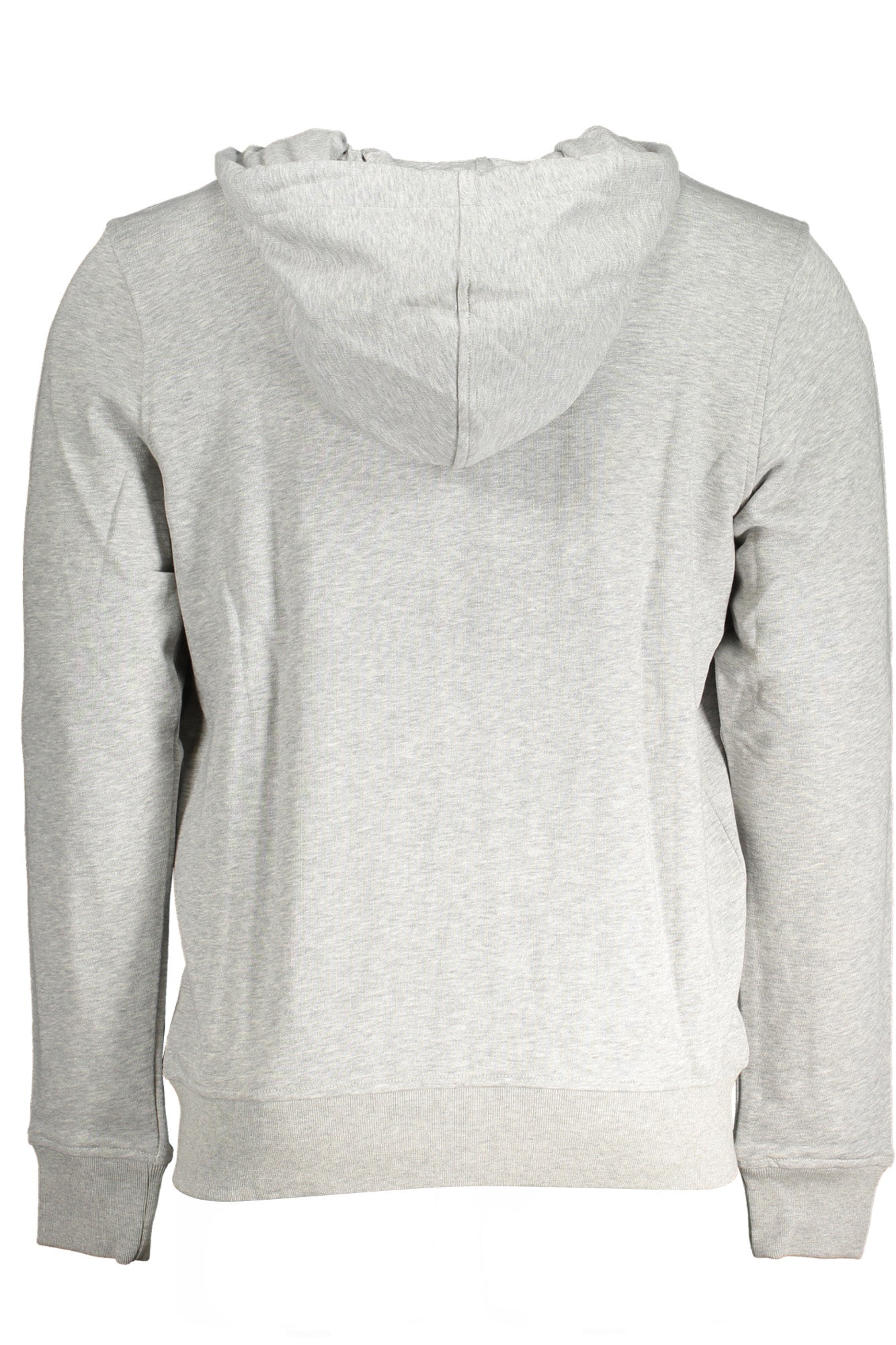 K4123CWANTHONY_GRAHZ – Herren Sweatshirt Grau mit Kapuze und Reißverschluss - Kontrastdetails – Größe: 2XL – Farbe: Grigio