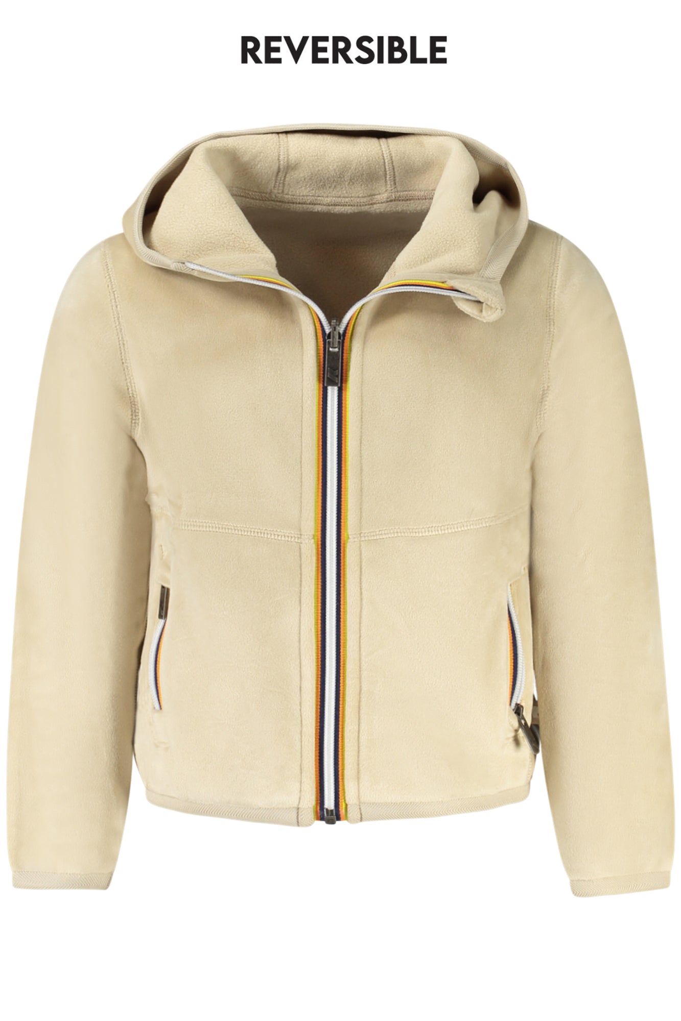 K8141FWPLILYVELOURPOLAR_BEATS – Wendbare Mädchen-Sportjacke Beige mit Kapuze und praktischen Taschen – Größe: 6A, 8A, 12A, 10A, 4A – Farbe: Beige