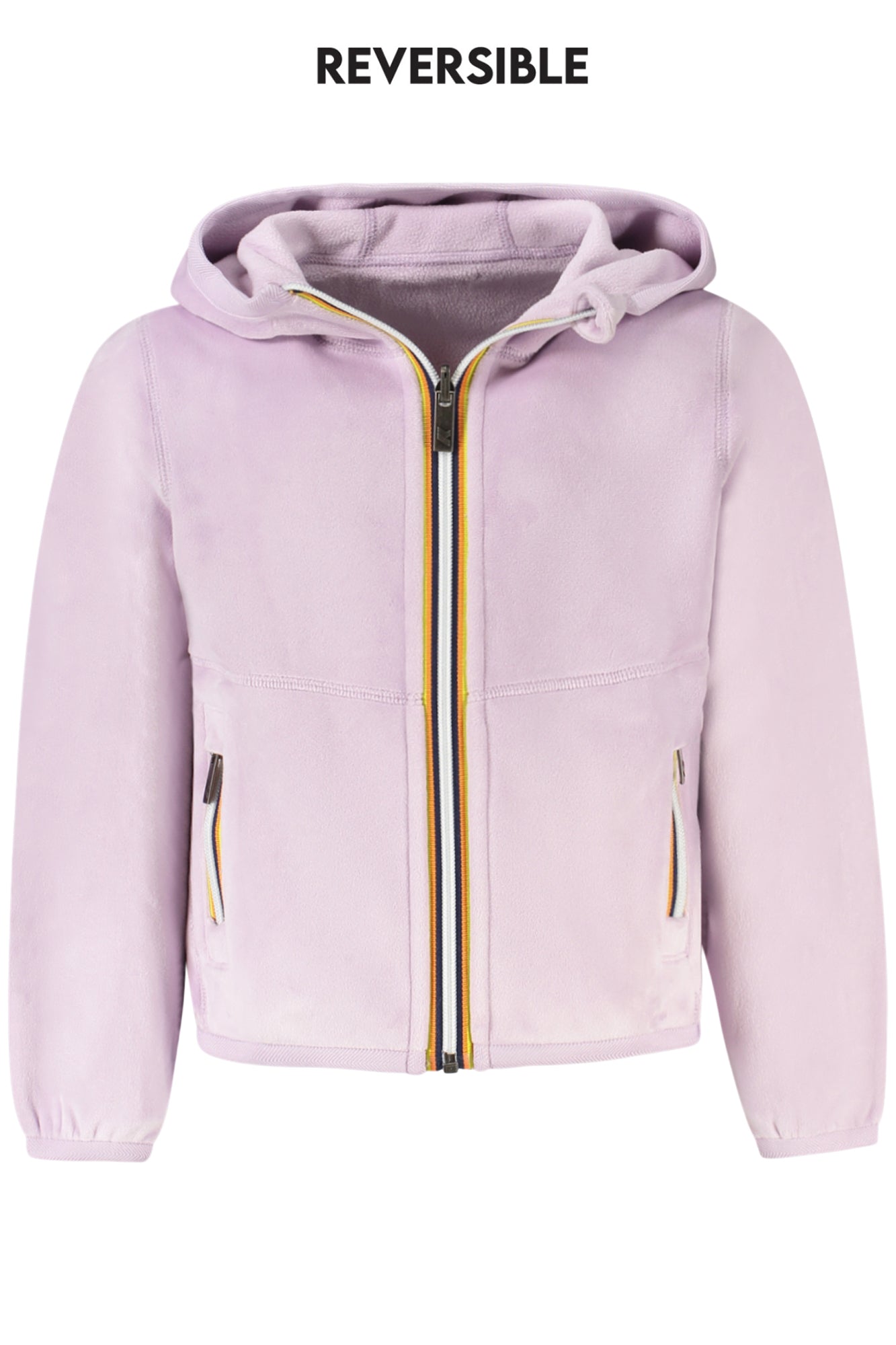 K8141FWPLILYVELOURPOLAR_RSATT – Wendbare Mädchen-Sportjacke Rosa/Lila mit Kapuze und Taschen – Größe: 10A, 4A, 12A, 6A, 8A – Farbe: Rosa