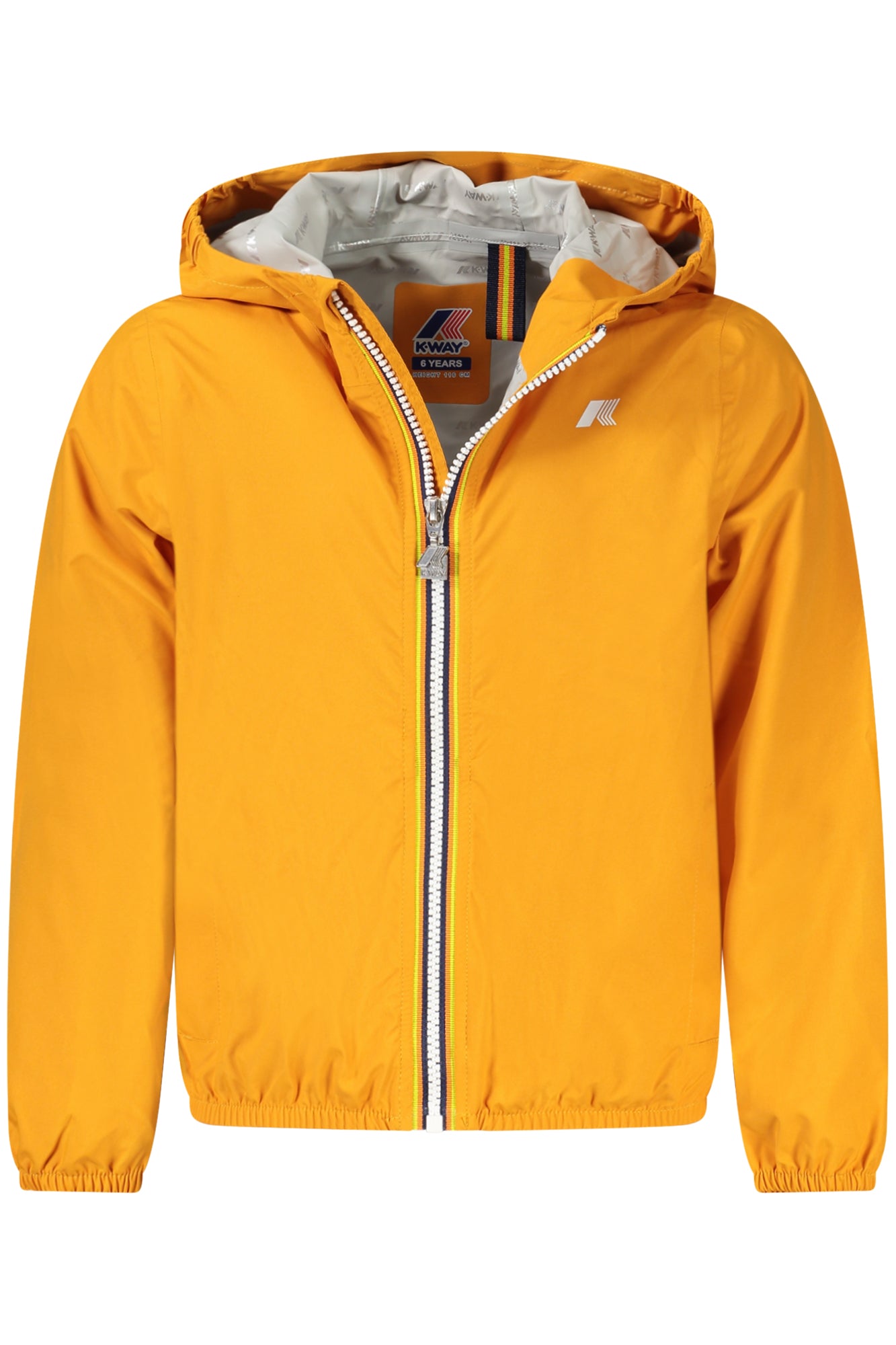 K21371WJACK_ARM30 – Wasserdichte Sportjacke für Kinder in Orange mit Kapuze – Größe: 4A, 16A, 12A, 8A, 14A, 10A, 6A – Farbe: Arancione