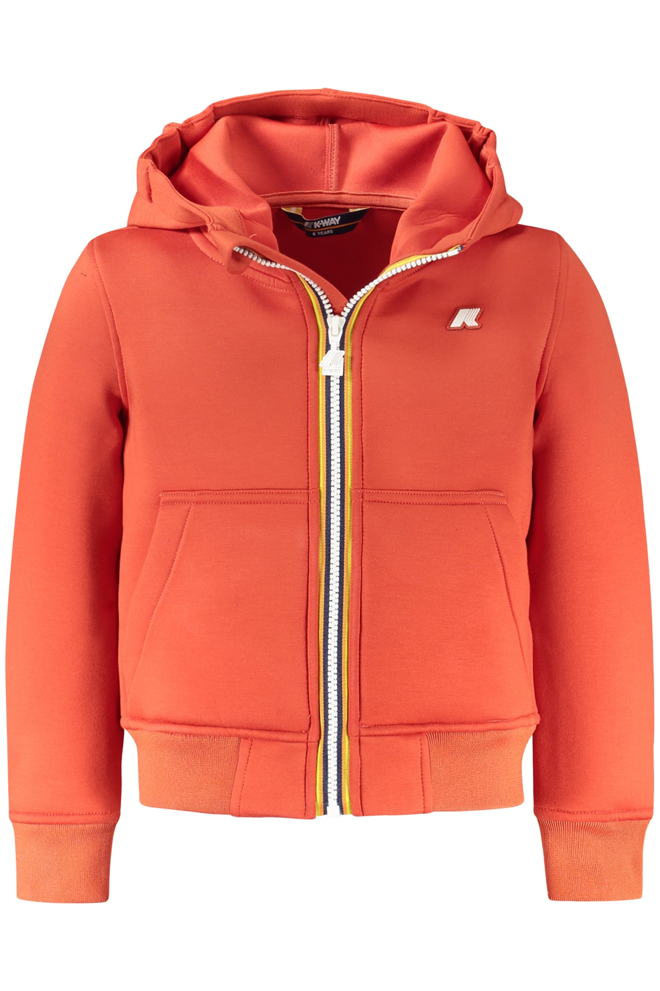 K2124RWPBERENGERSPACER_AR696 – Sportliche Kinderjacke in Orange mit Kapuze und Kontrastdetails – Größe: 10A, 8A, 6A, 14A, 12A, 4A – Farbe: Arancione