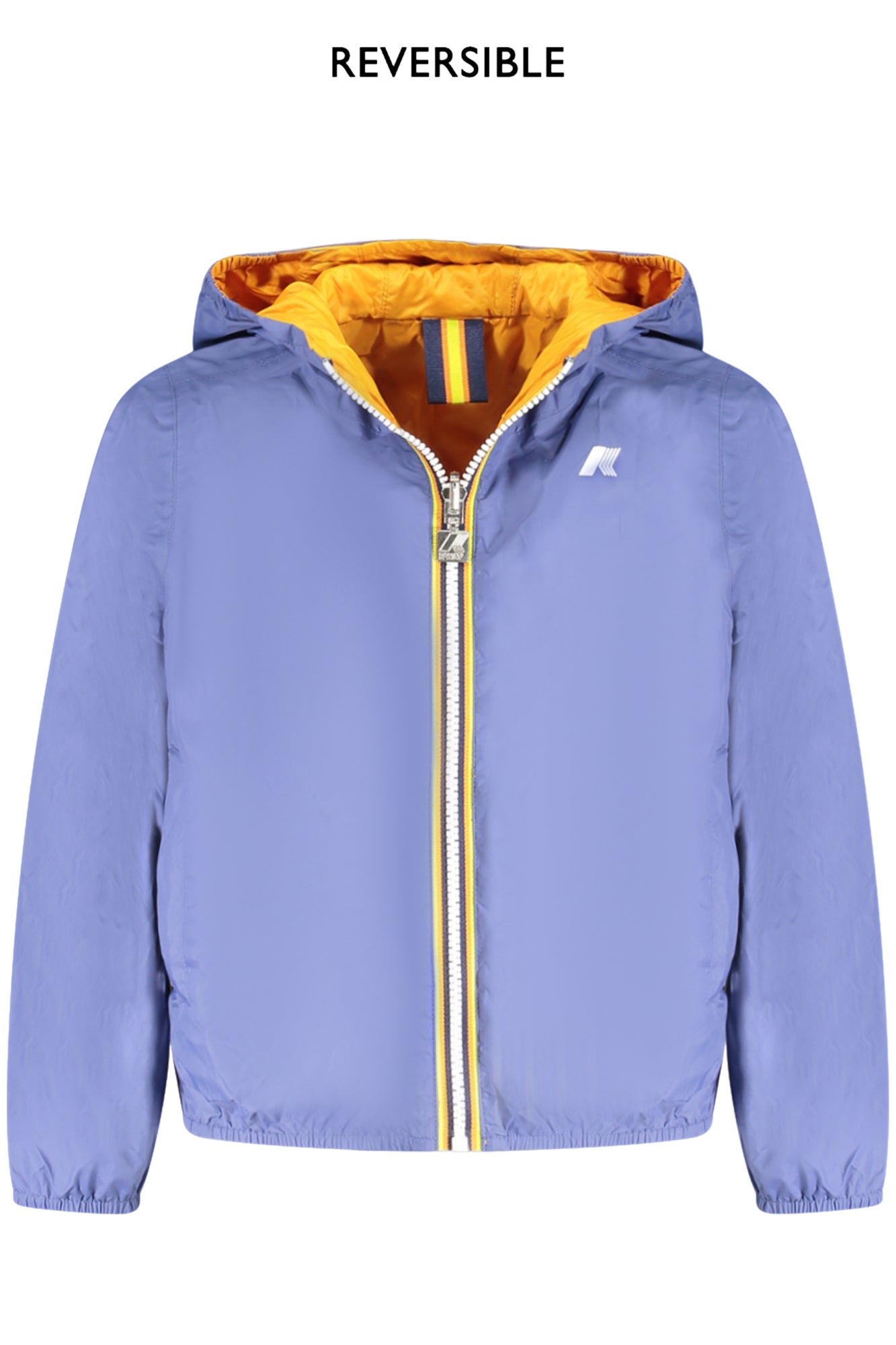 K61314WPJAKE_BLAO3 – Kinder Sportjacke Blau/Orange: Wasserfest, Reversible Kapuze, Eco Plus – Größe: 12A, 10A, 8A, 4A, 16A, 14A, 6A – Farbe: Blu