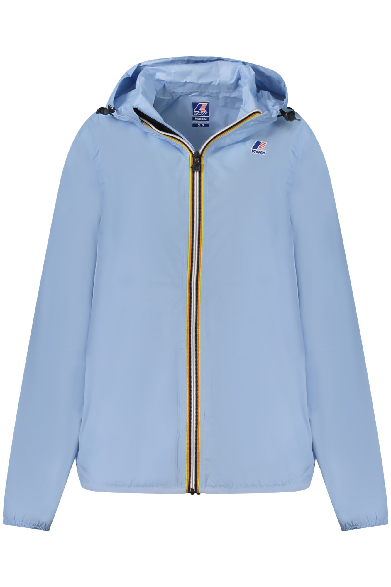 K004BD0LEVRAI3.0CLAUDE_AZ02Y – Damen Sportjacke Blau - Wasserdicht mit Kapuze und Kontrastdetails – Größe: XS, S – Farbe: Azzurro