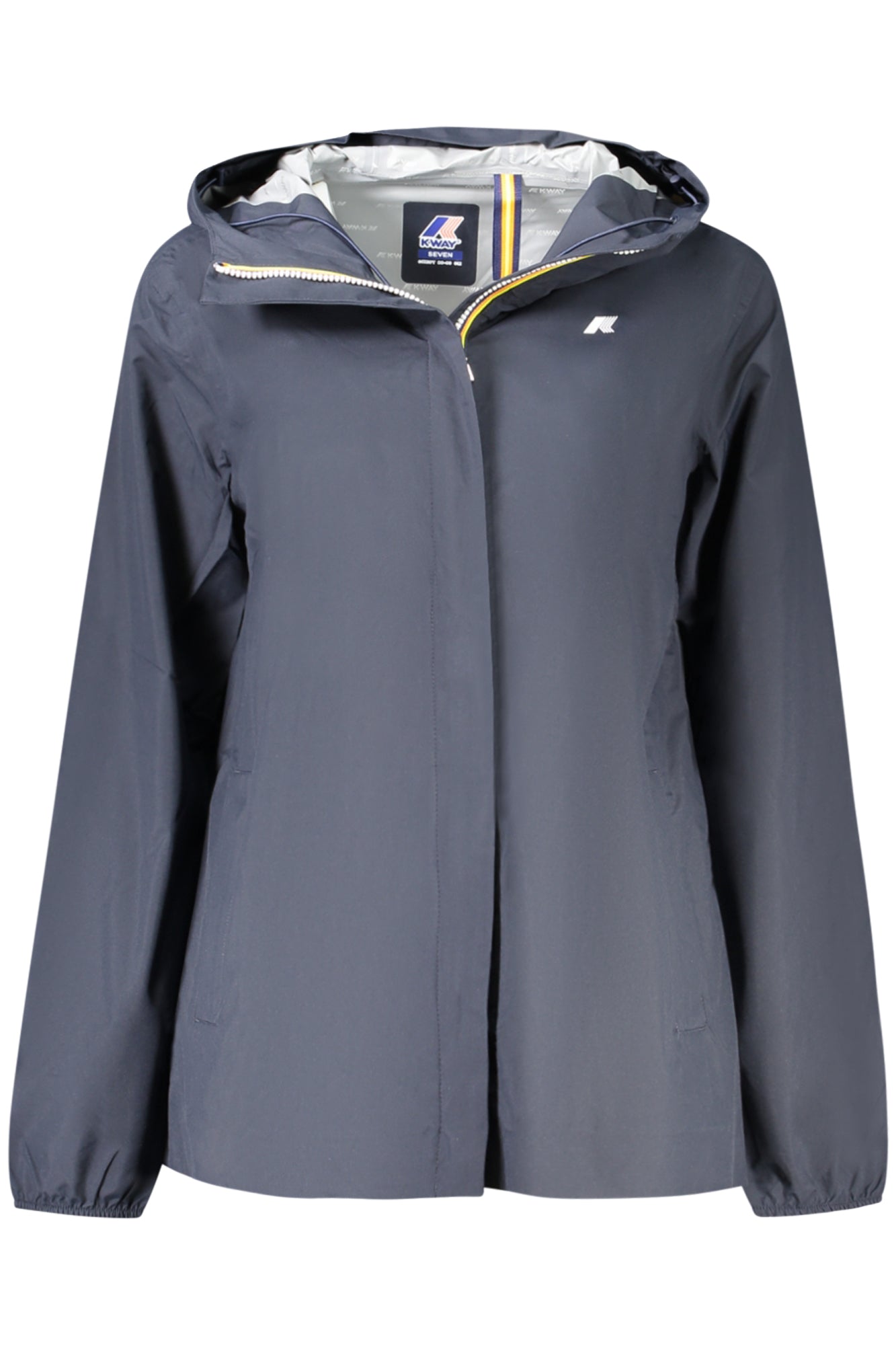 K31382WMARGUERITESTRETCH_BLK89 – Leichte Damen-Sportjacke Blau mit Kapuze und Taschen – Größe: M, S, L, XL – Farbe: Blu