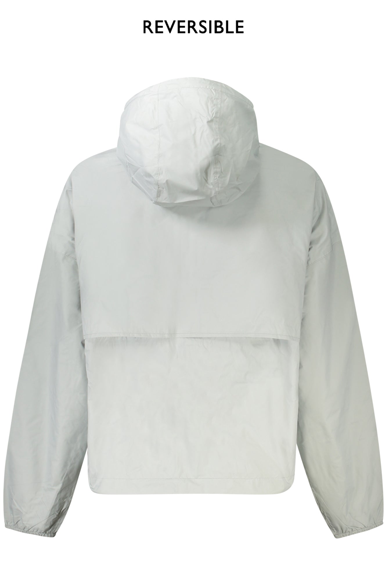 K81333WLAURETTEECOPLUS_GRAN3 – Wendbare Damen-Sportjacke: Wasserdicht, grau/grün, mit Kapuze – Größe: L, XL, M, S – Farbe: Grigio