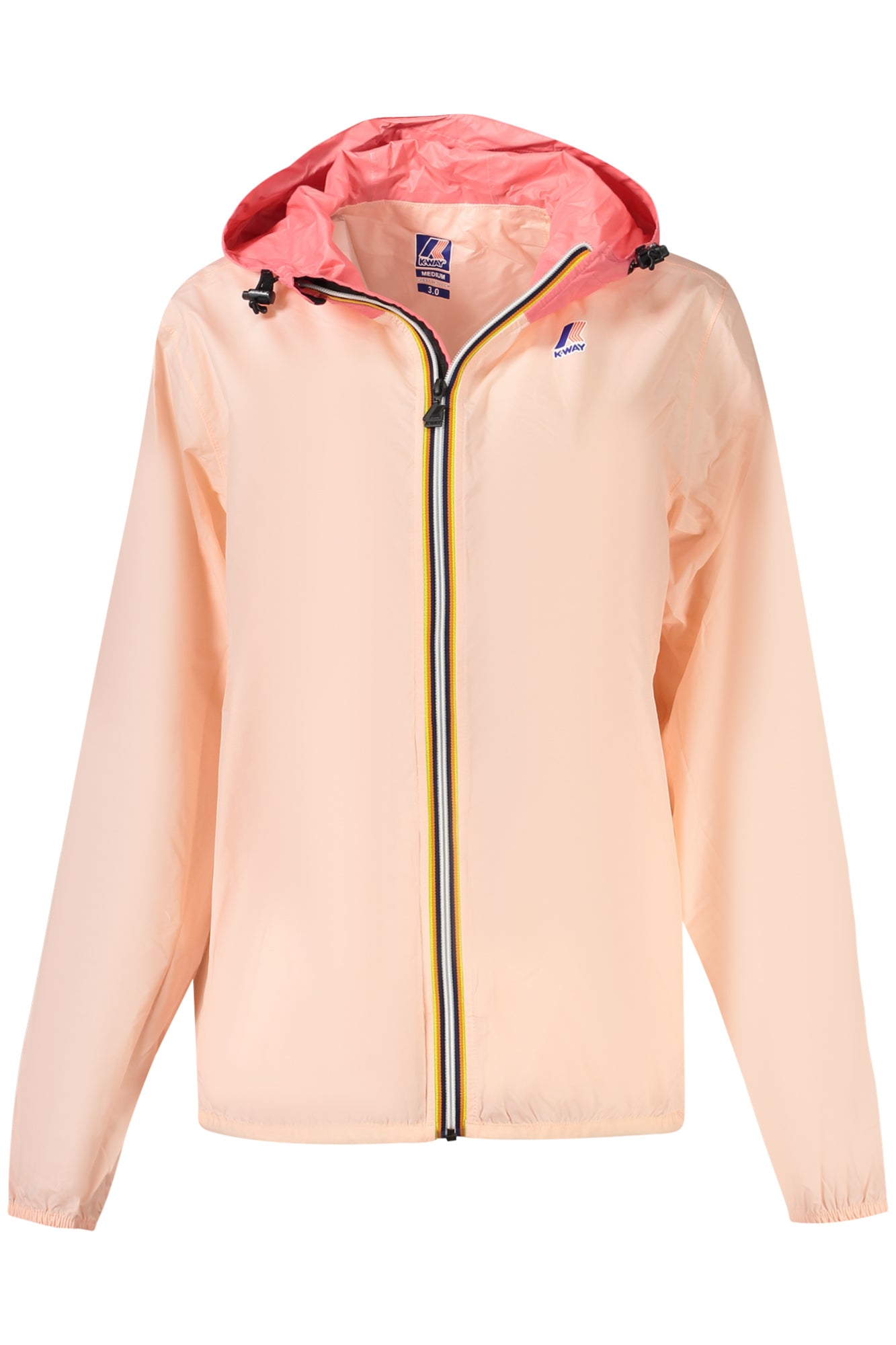 K004BD0LEVRAI3.0CLAUDE_RSA0H – Damen Sportjacke Rosa: Wasserdicht, Kapuze, Kontrastdetails – Größe: 2XS, XS, S, M – Farbe: Rosa