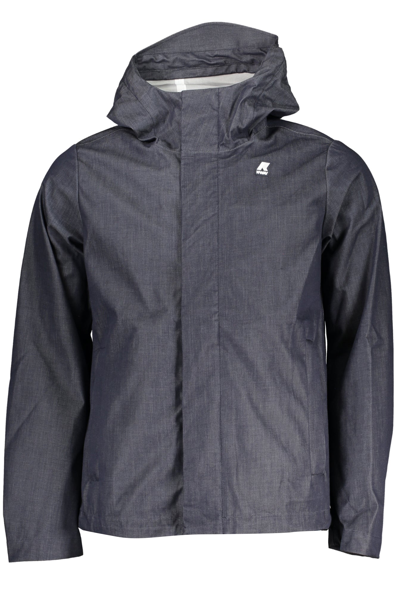 K6112WWJACQUELDENIM3L_BLAHX – Herren blaue Sportjacke mit Kapuze & Taschen - Stilvolle Akzente – Größe: M, XL, 2XL – Farbe: Blu