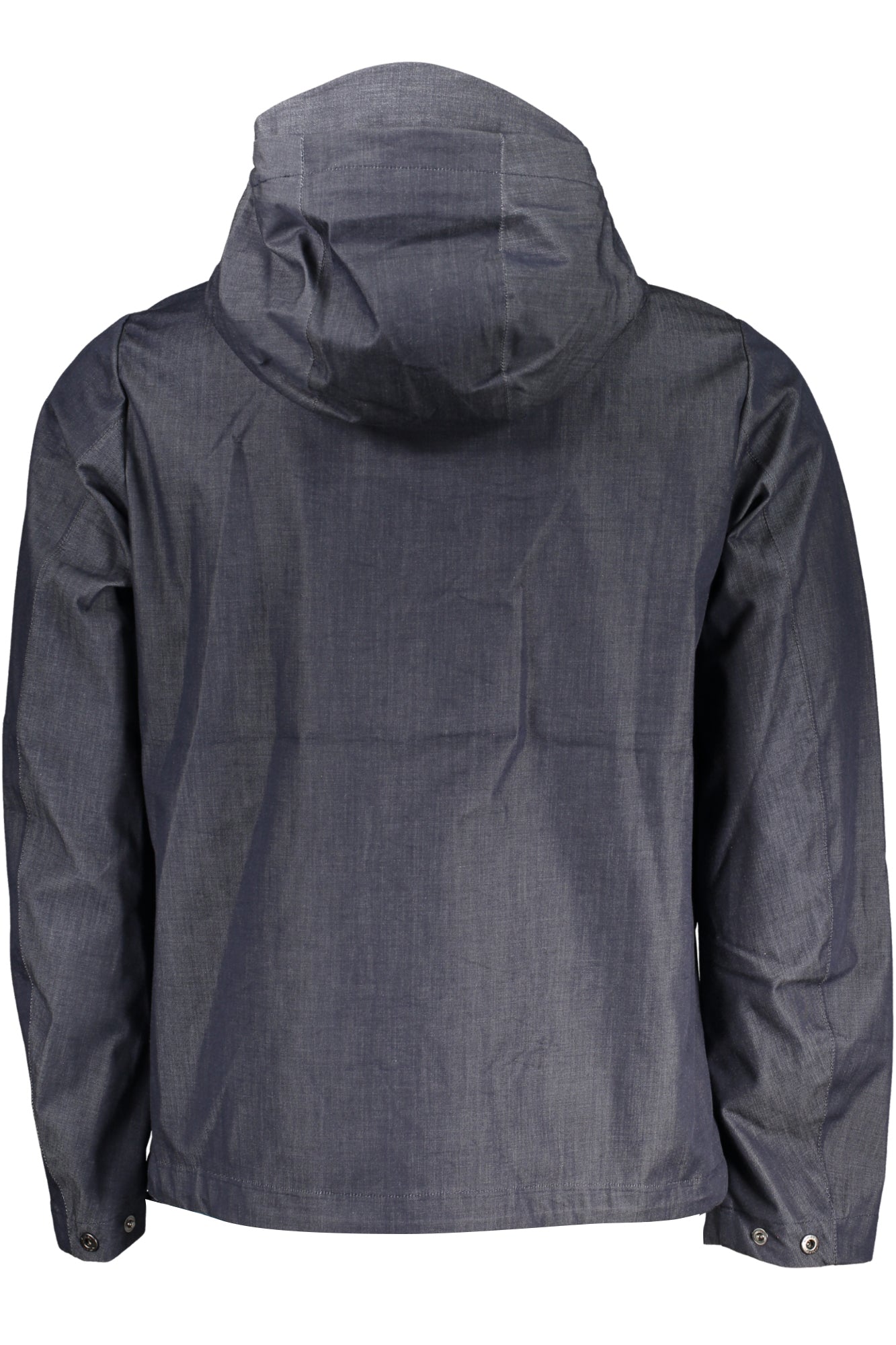 K6112WWJACQUELDENIM3L_BLAHX – Herren blaue Sportjacke mit Kapuze & Taschen - Stilvolle Akzente – Größe: M, XL, 2XL – Farbe: Blu