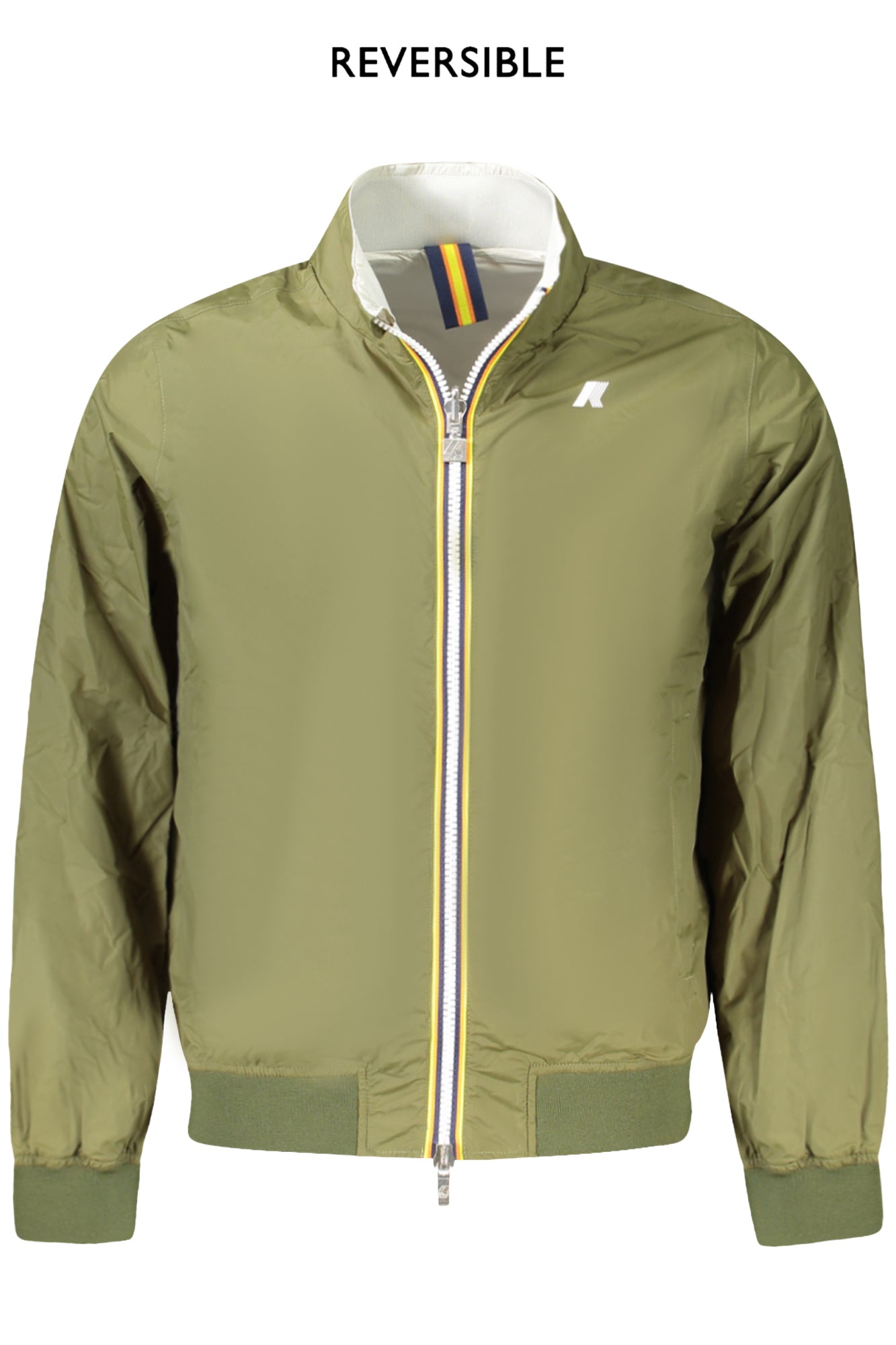 K6123PWARSENE_VEANE – Wasserfeste Herren-Sportjacke: Wendbar, Grün-Beige, Recyceltes Nylon – Größe: M, 2XL – Farbe: Verde