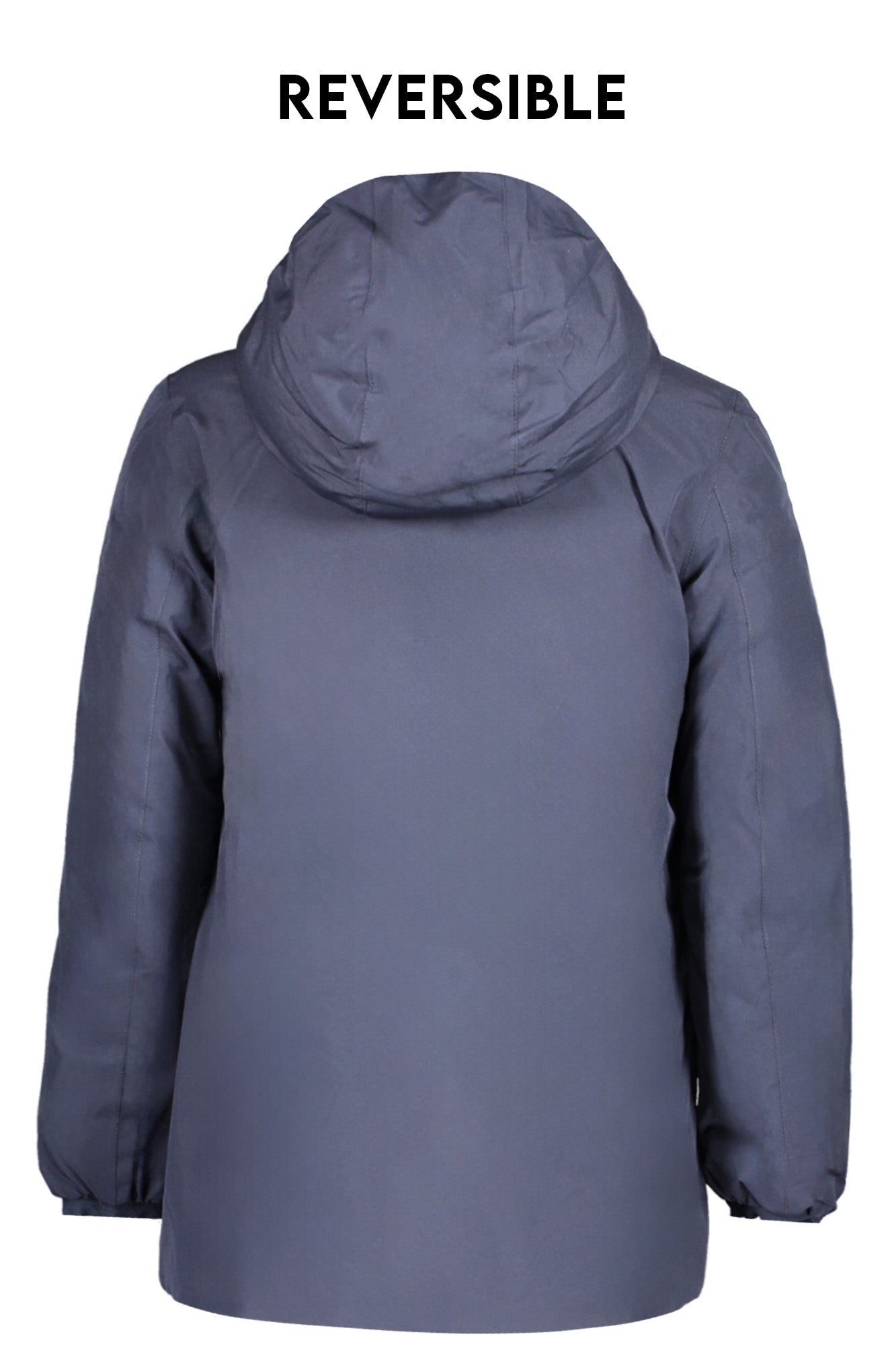 K8128DWPSOPHIE_BLAM7 – Wendbare Mädchenjacke blau/rosa mit Kapuze und Taschen – Größe: 8A, 3A, 4A – Farbe: Blu