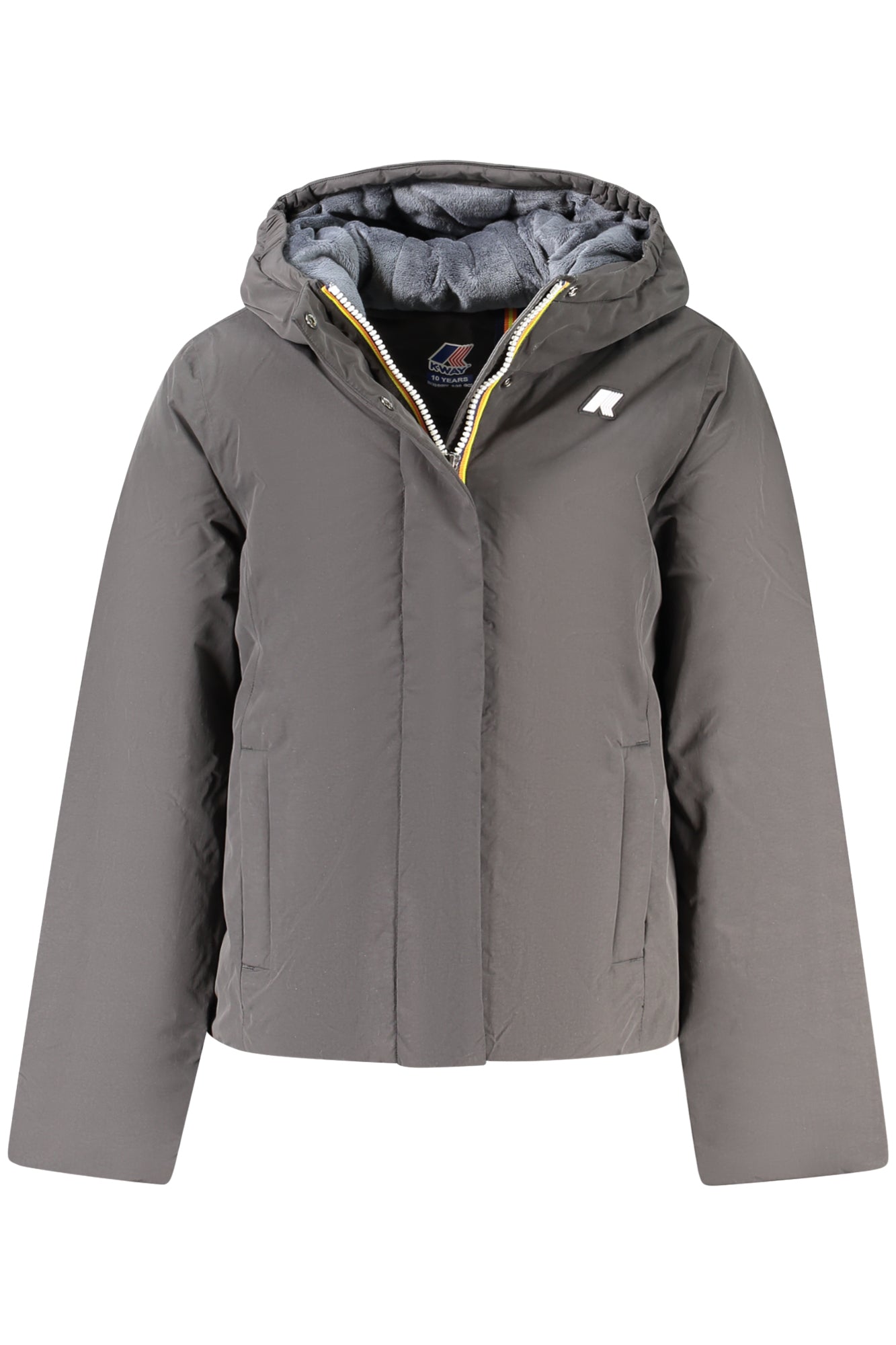 K4137WWPLILYSOFTMARMOTTA_NEAL8 – Schwarze Mädchenjacke mit Kapuze und blauem Innenfutter – Stylisch & Warm – Größe: 14A, 12A, 10A – Farbe: Nero