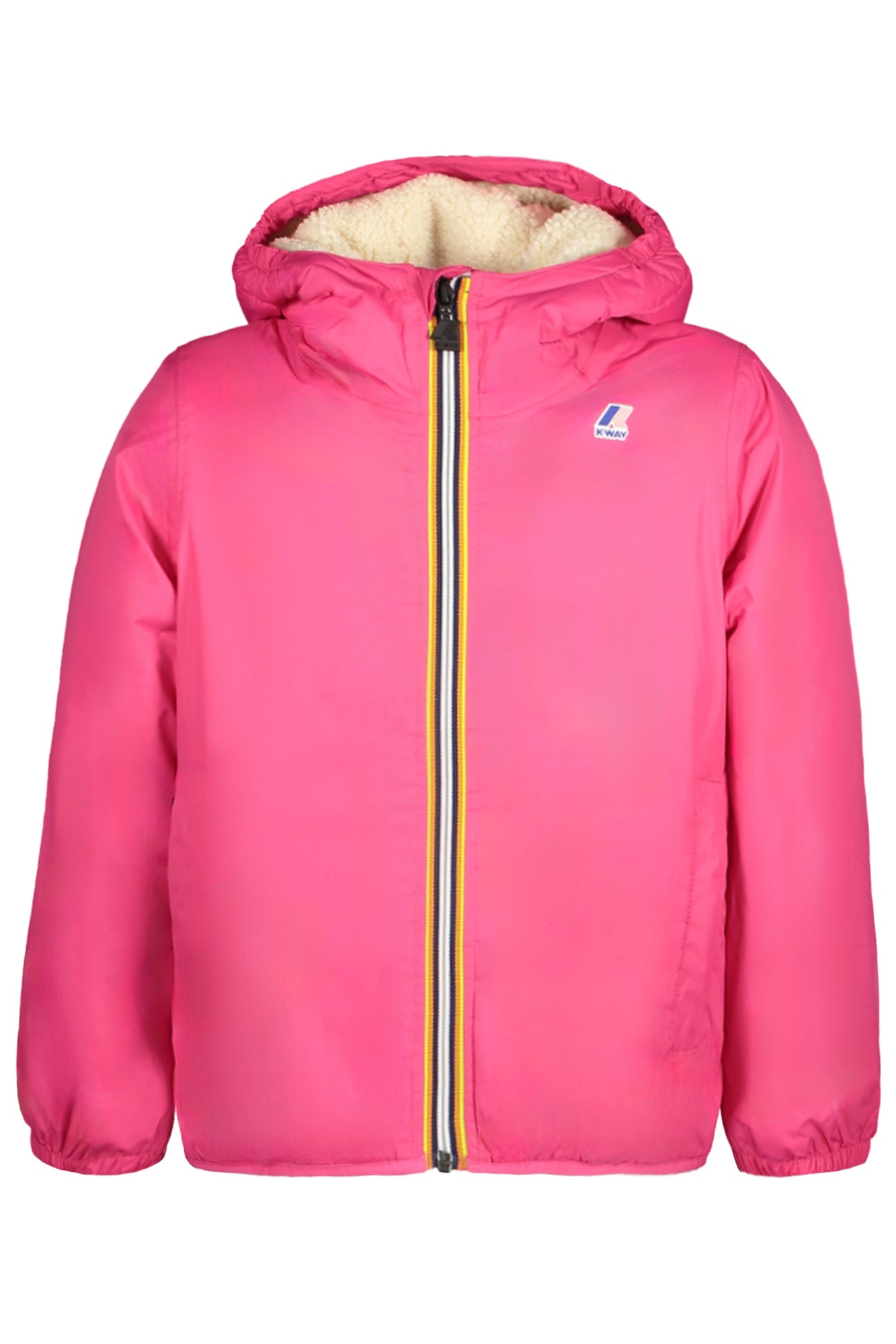 K6115FWPLEVRAI3.0CLAUDE_RSC08 – Mädchenjacke in Rosa mit Teddyfutter und Kapuze für kalte Tage – Größe: 3A, 6A, 8A, 10A, 4A – Farbe: Rosa