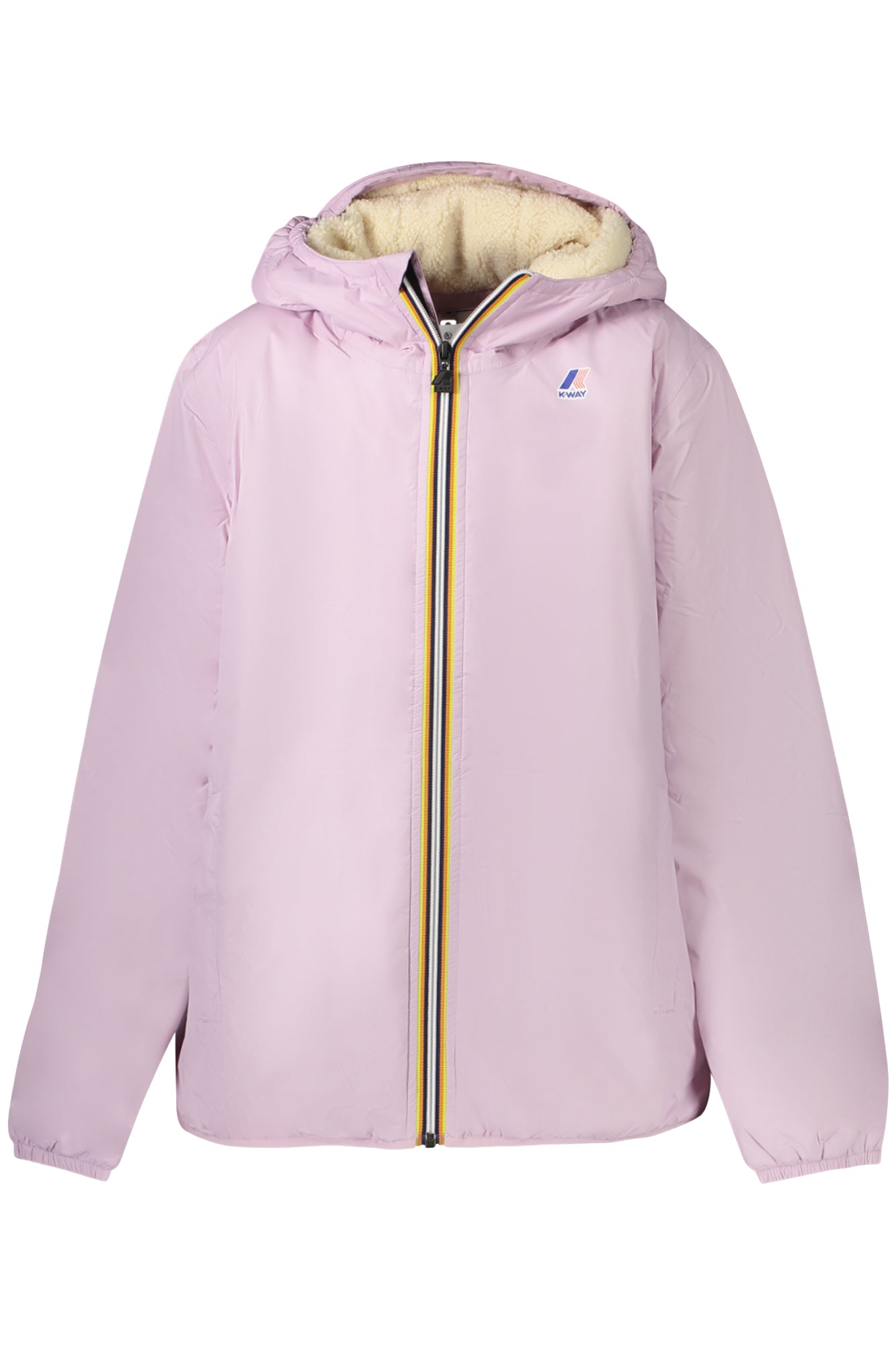 K6115FWPLEVRAI3.0CLAUDE_RSD0Y – Rosa Mädchenjacke mit Teddyfutter und Kapuze – Stylisch & Warm – Größe: 14A, 6A, 8A, 12A, 10A, 4A – Farbe: Rosa