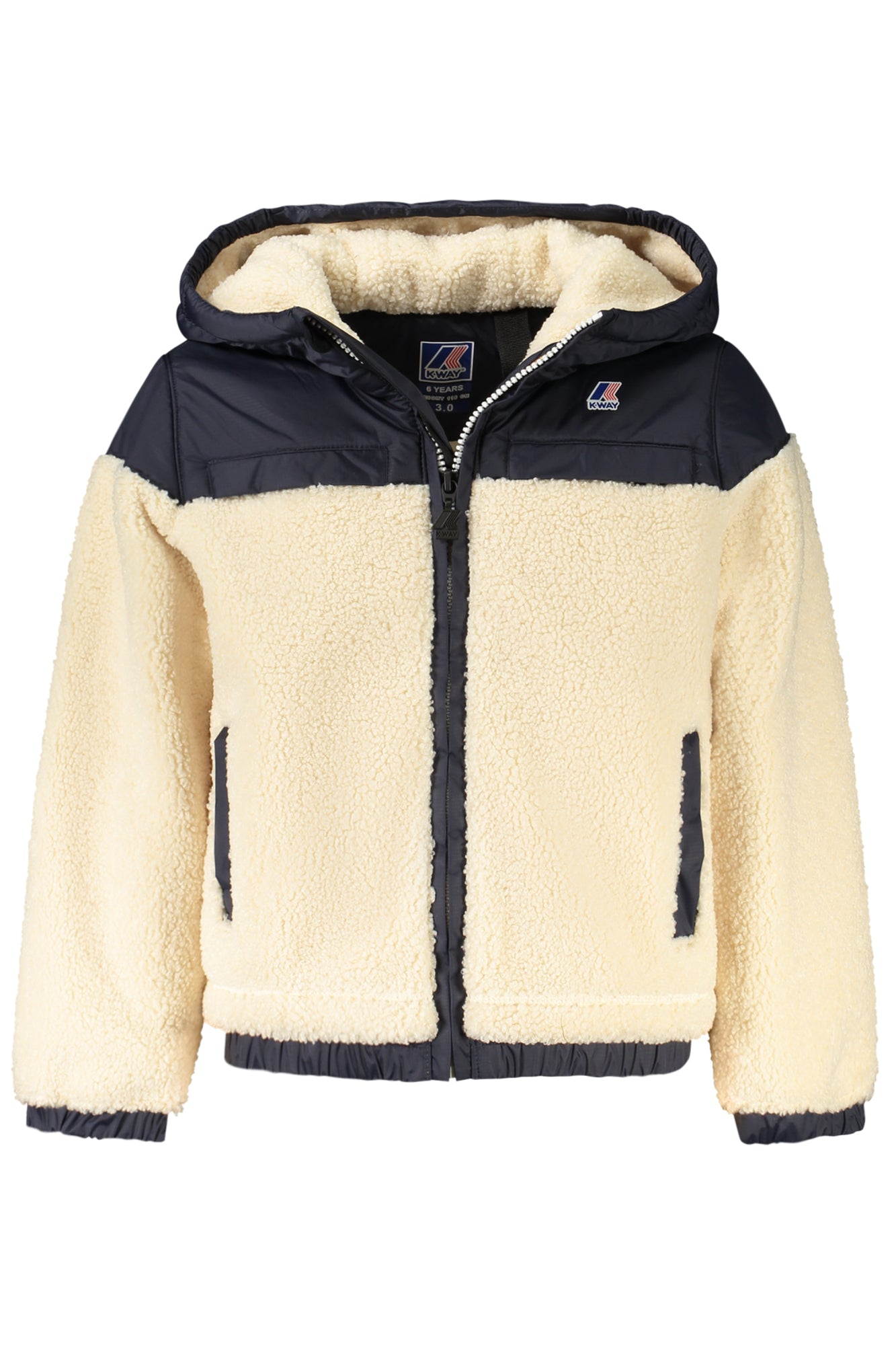 K3124LWPJILDAZORSETTO_BLC04 – Blaue Kinderjacke mit Kapuze und Reißverschluss, 4 Taschen, Details – Größe: 8A, 12A, 10A, 6A, 4A, 14A – Farbe: Blu