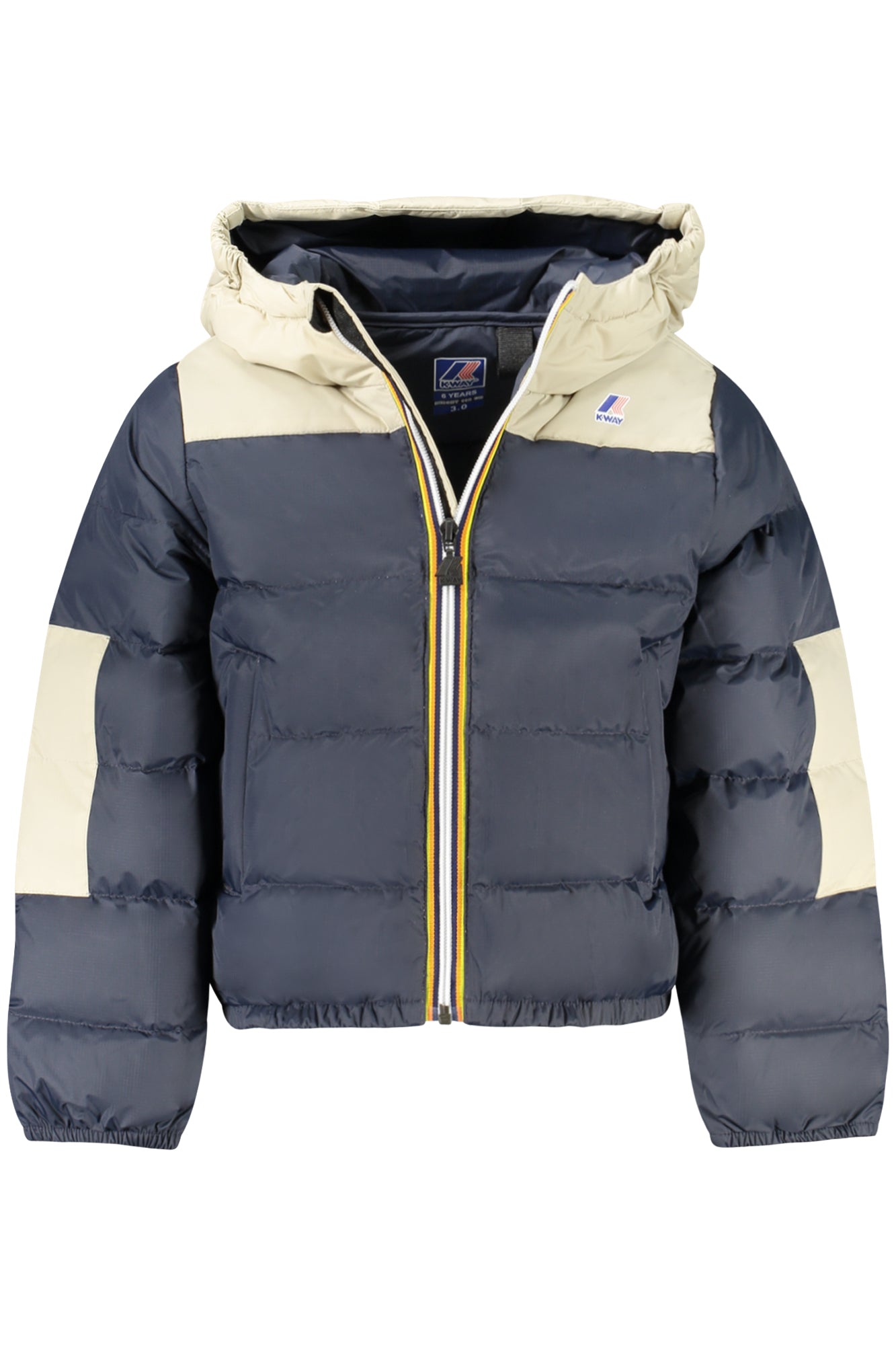 K6117YWPLEVRAI3.0CLAUDE_BLA01 – Blaue Kinderjacke mit Kapuze und Reißverschluss - Vielseitig & Stylisch – Größe: 10A, 14A, 8A, 12A, 6A, 4A – Farbe: Blu