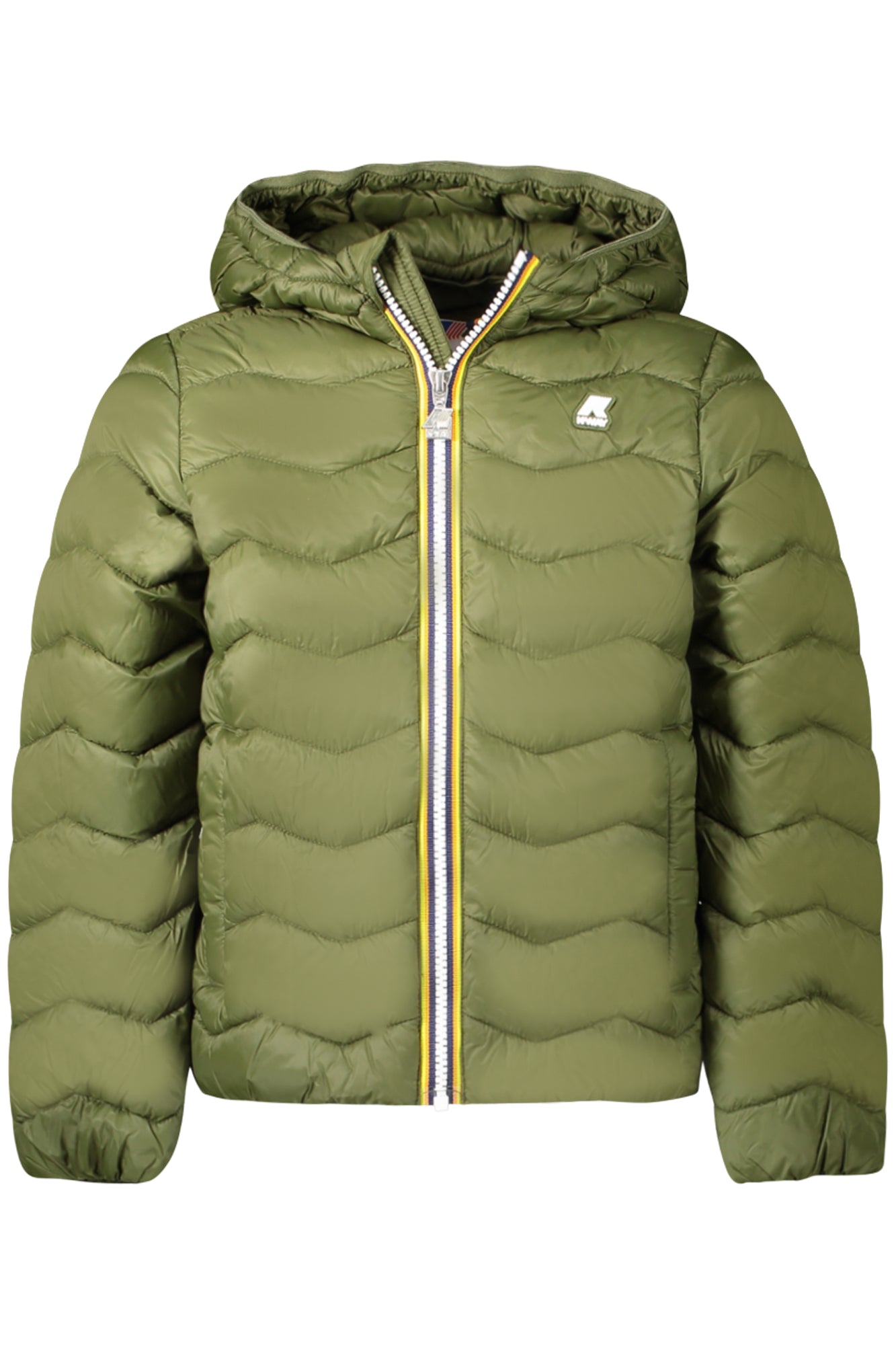 K6116FWPJACKQUILTEDWARM_VEH11 – Grüne Kinderjacke mit Kapuze: Nachhaltigkeit trifft Stil – Größe: 8A, 4A, 10A, 6A – Farbe: Verde