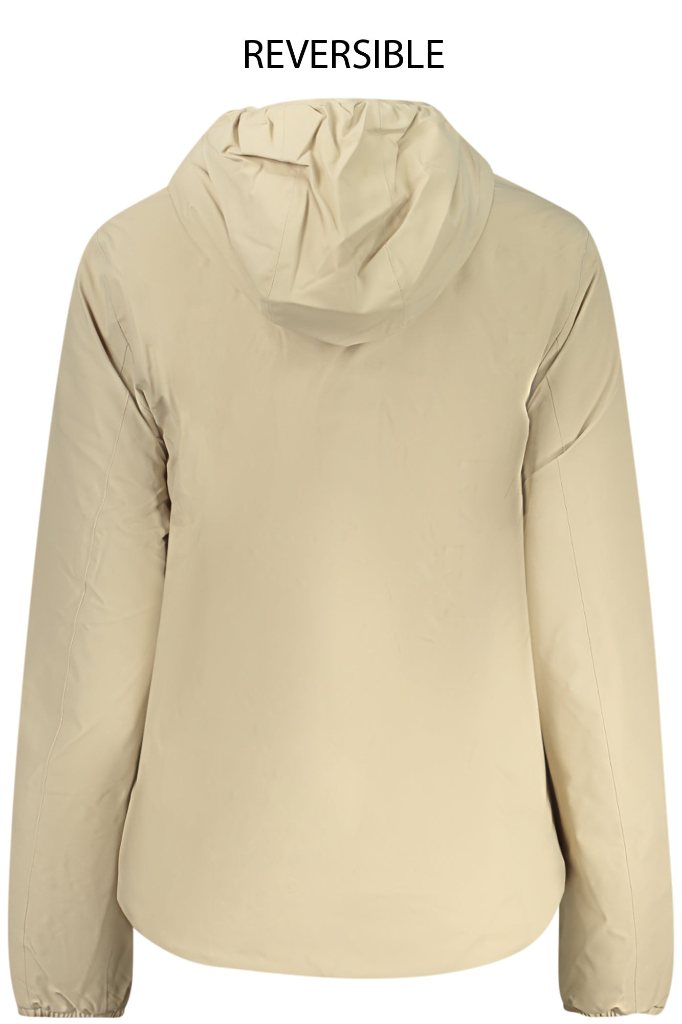K6128TWLILYSTWARMDOUBLE_BEBBA – Wendbare Damenjacke beige/weiß mit Kapuze und Taschen – Größe: XS, S, M, L, XL – Farbe: Beige