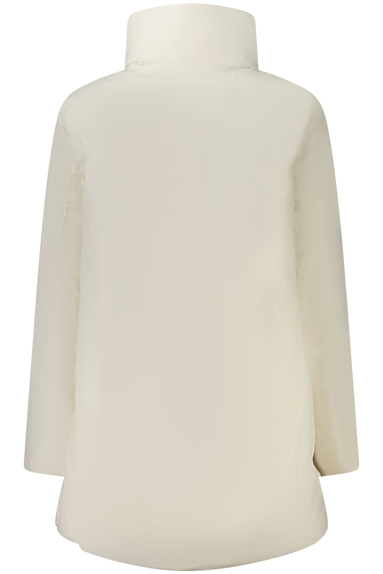 K7125LWMARLASTWARM_BIX42 – Elegante Lange Damenjacke Weiß mit Abnehmbarer Kapuze & Taschen – Größe: S, M, L – Farbe: Bianco