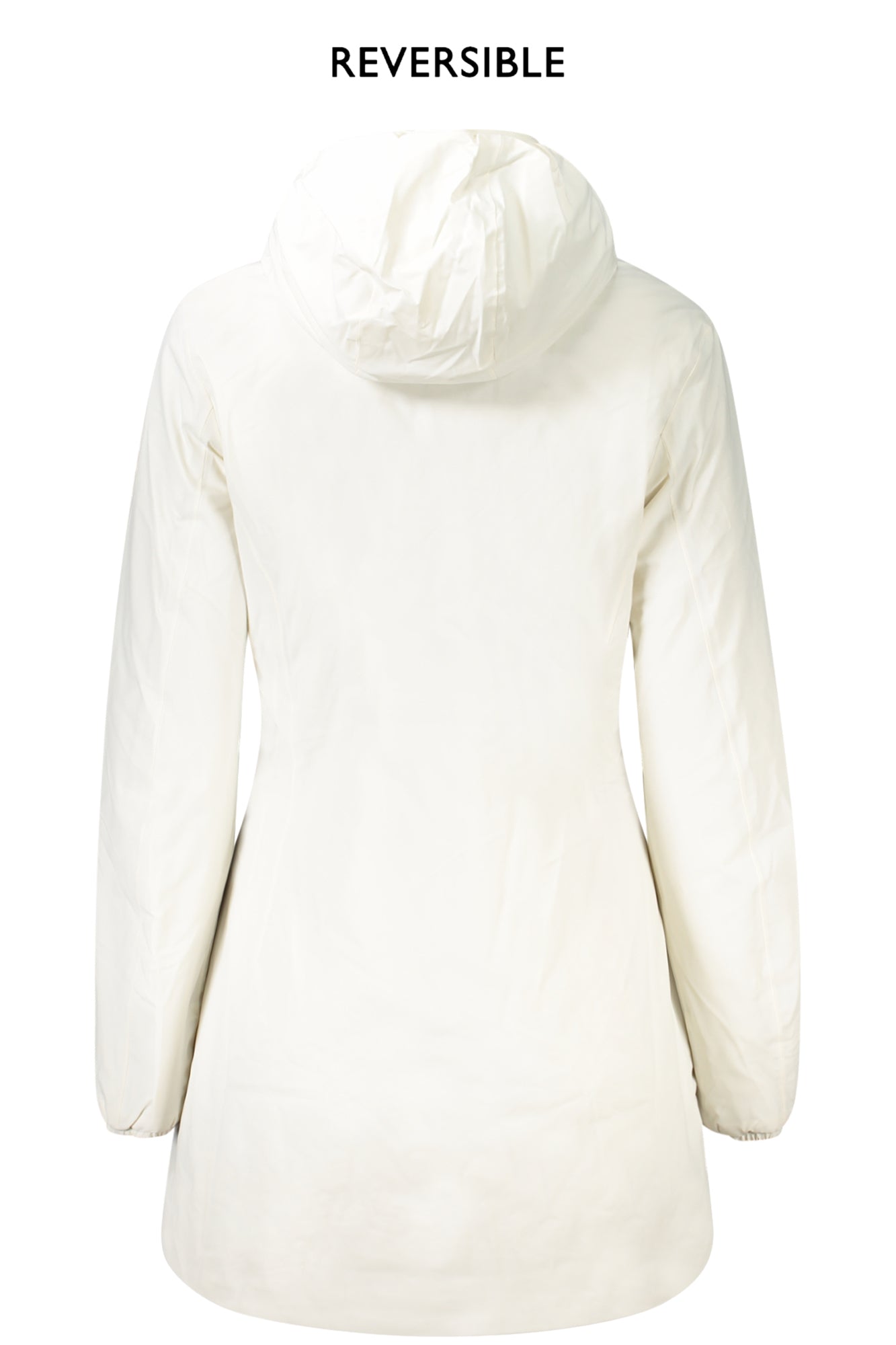 K6128UWDENISESTWARMDOUBLE_BIASI – Wendbare Damenjacke Weiß/Braun mit Kapuze und Kontrastdetails – Größe: XS, S, M, L, XL – Farbe: Bianco