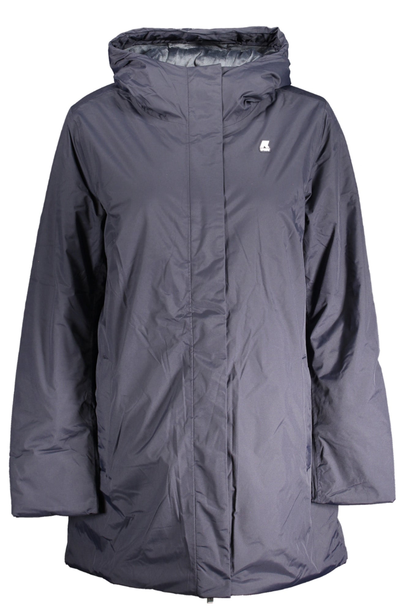 K31253WSOPHIE_BLAL9 – Langärmlige blaue Damenjacke mit Kapuze und Kontrastdetails – Größe: XS – Farbe: Blu