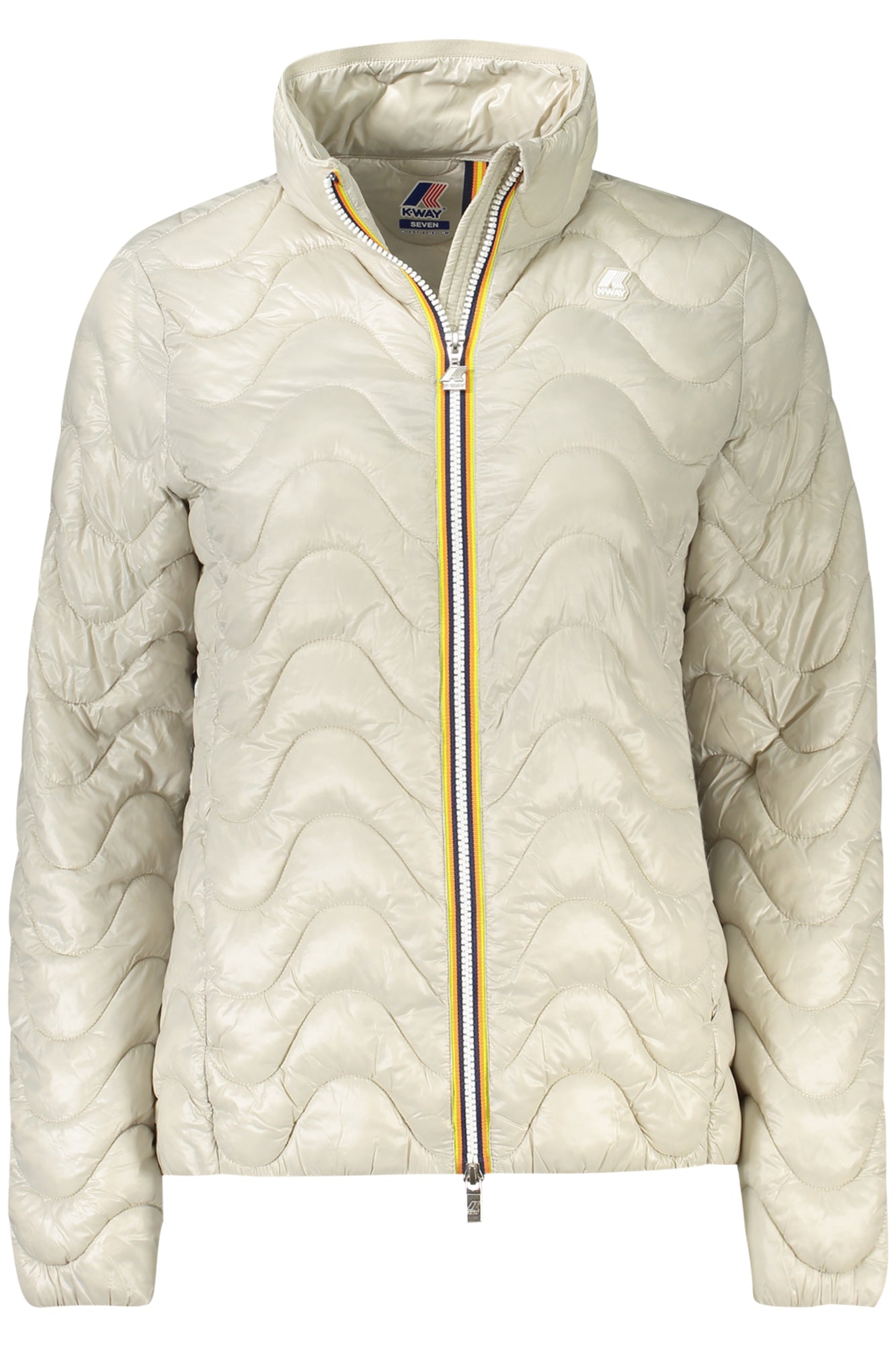 K4112TWVIOLETTE_GR634 – Graue Damen-Daunenjacke mit Applikation – Warm & Stilvoll – Größe: S, M, XL – Farbe: Grigio