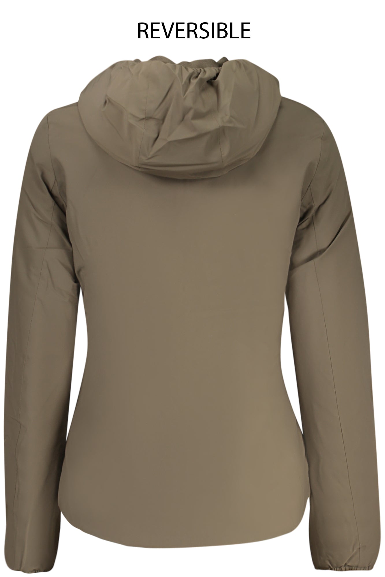 K6128TWLILYSTWARMDOUBLE_MAB3Q – Wendbare Damenjacke braun/flieder mit Kapuze und Taschen – Größe: XS, S, M, L, XL – Farbe: Marrone