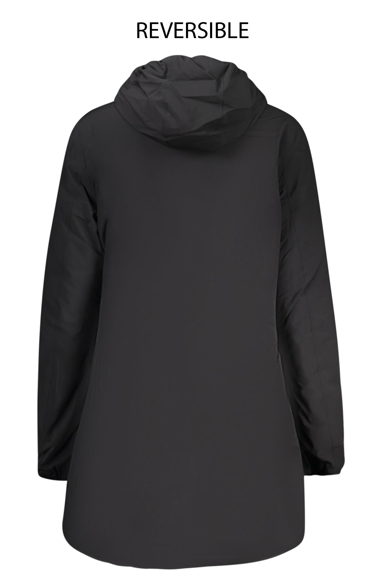 K6128UWDENISESTWARMDOUBLE_NEBC9 – Damenwendejacke Schwarz/Beige mit Kapuze, Taschen & Reißverschluss – Größe: XS, L, XL, S, M – Farbe: Nero