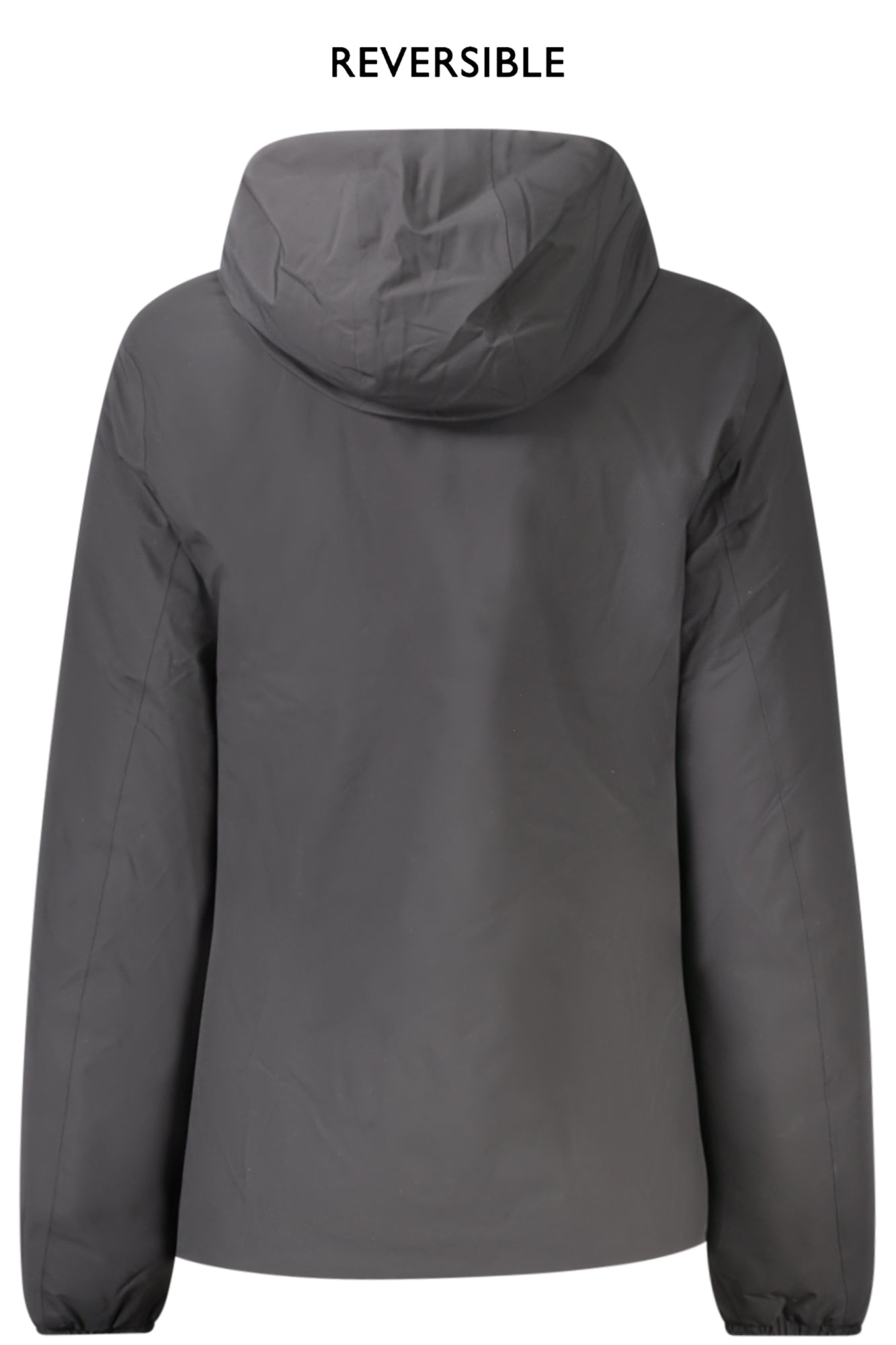 K6128TWLILYSTWARMDOUBLE_NEAU7 – Reversible Damenjacke Schwarz/Beige mit Kapuze und Taschen – Größe: S, M, L, XS, XL – Farbe: Nero